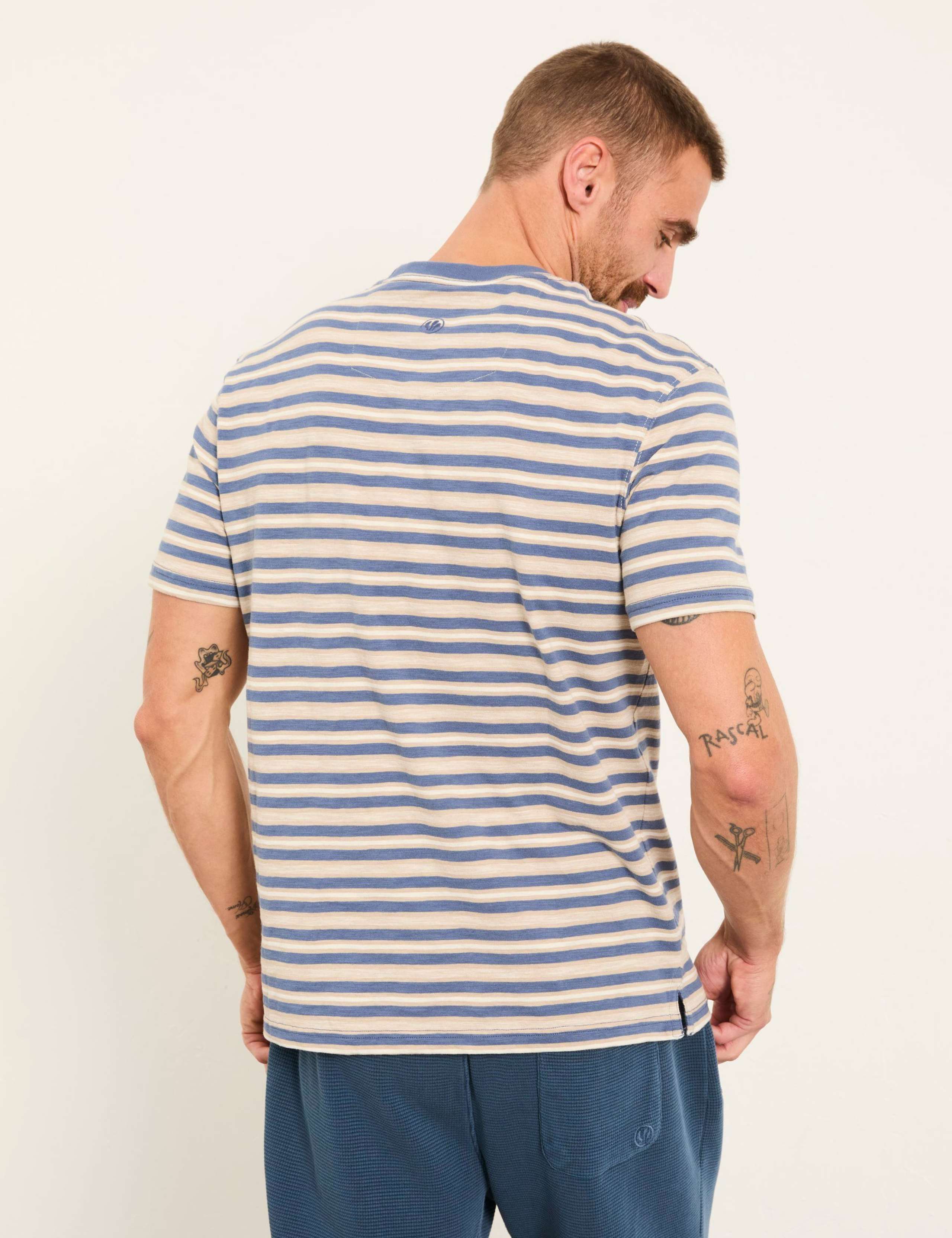 Pure Cotton Striped Crew Neck T-Shirt 4 of 5