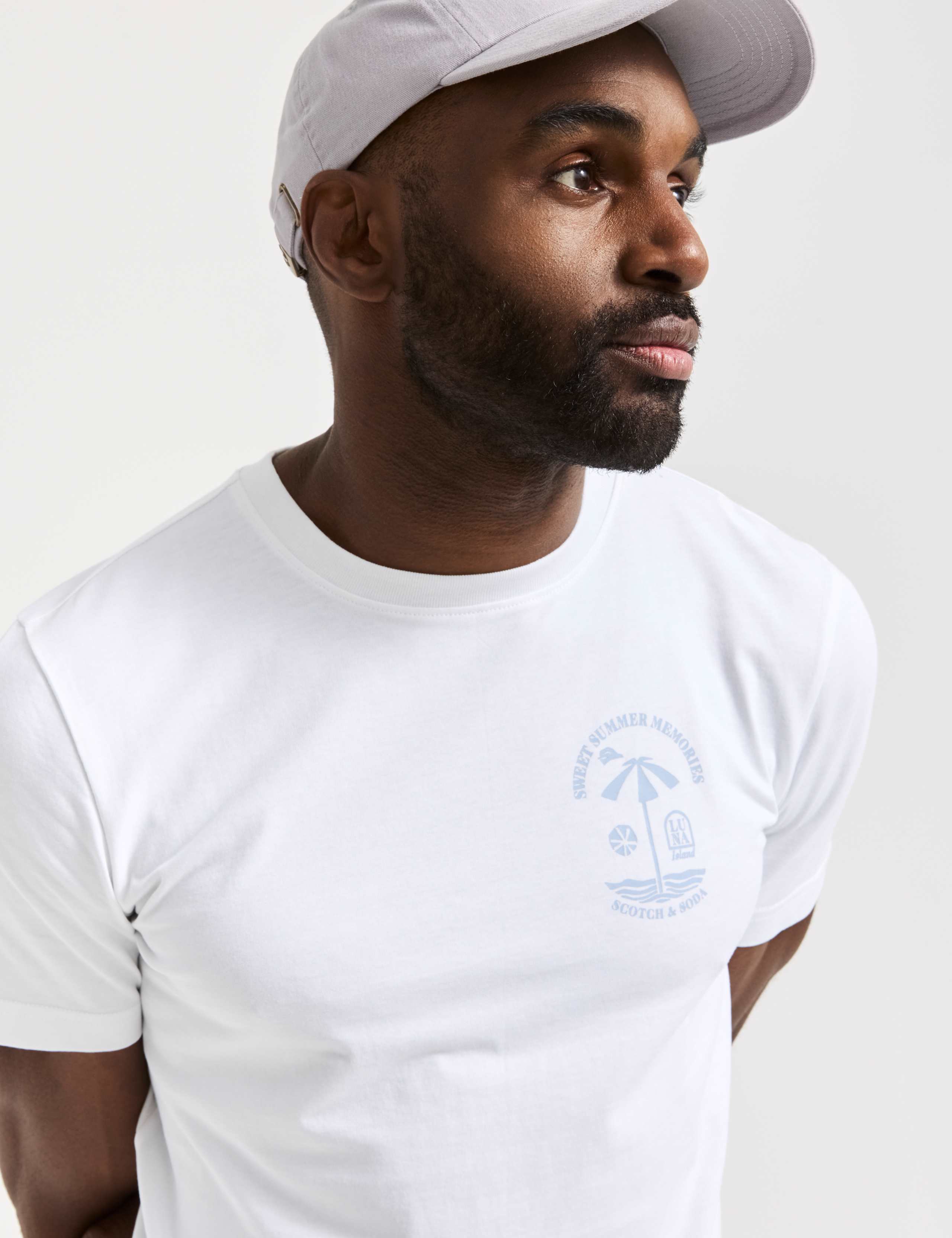 Pure Cotton Crew Neck Chest Logo T-Shirt 3 of 5