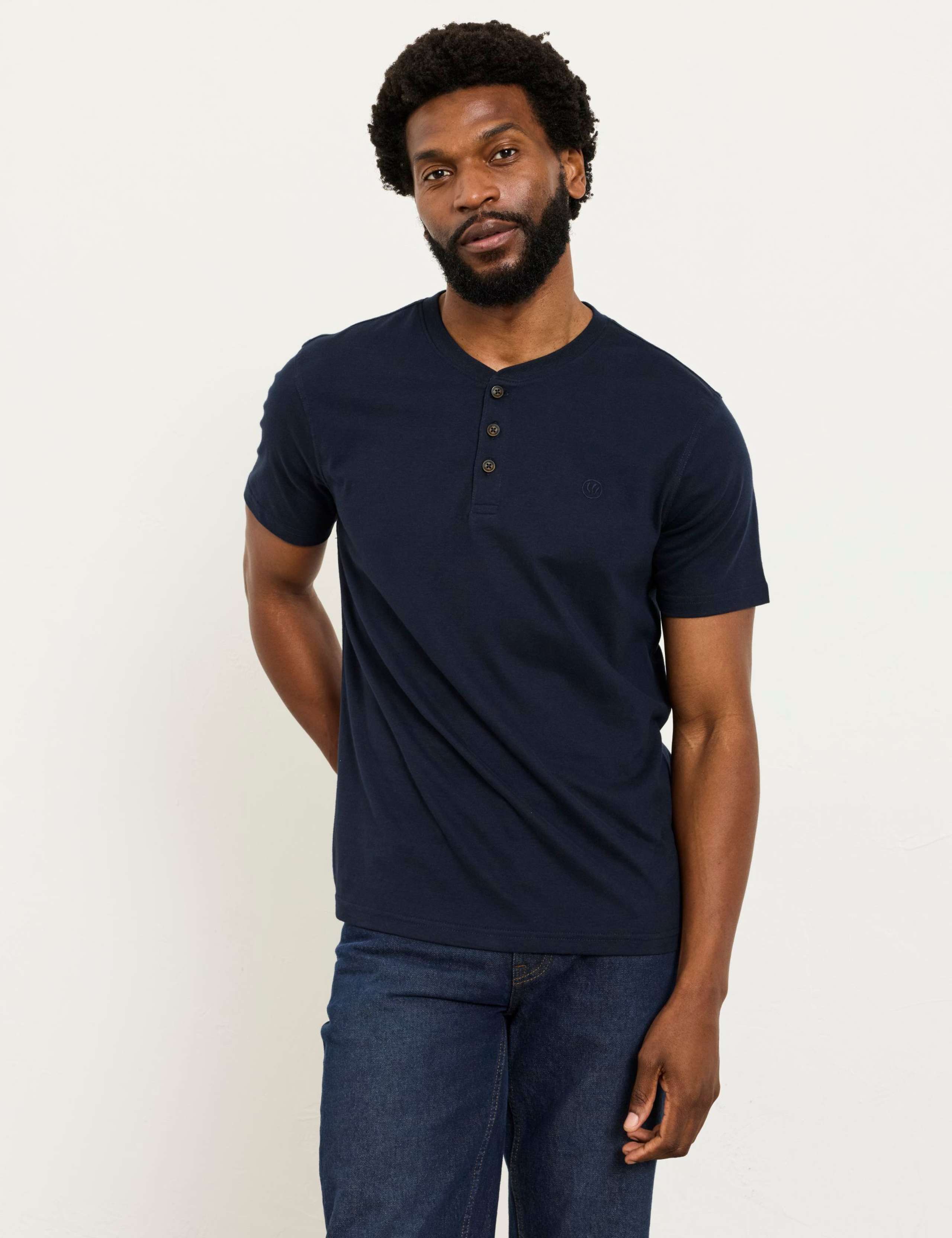 2 Pack Pure Cotton Henley T-Shirts 3 of 7