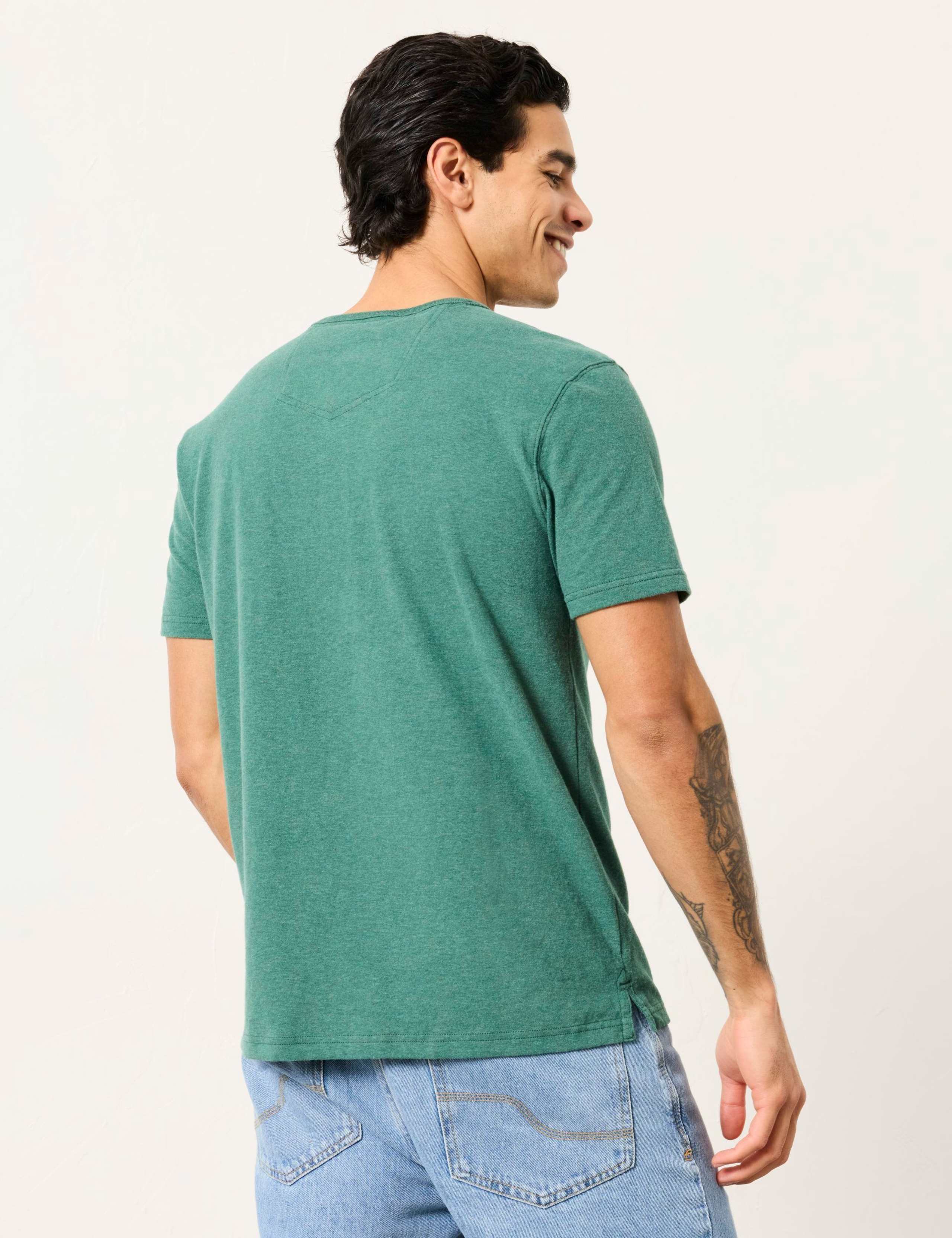 Pure Cotton Henley T-Shirt 4 of 6