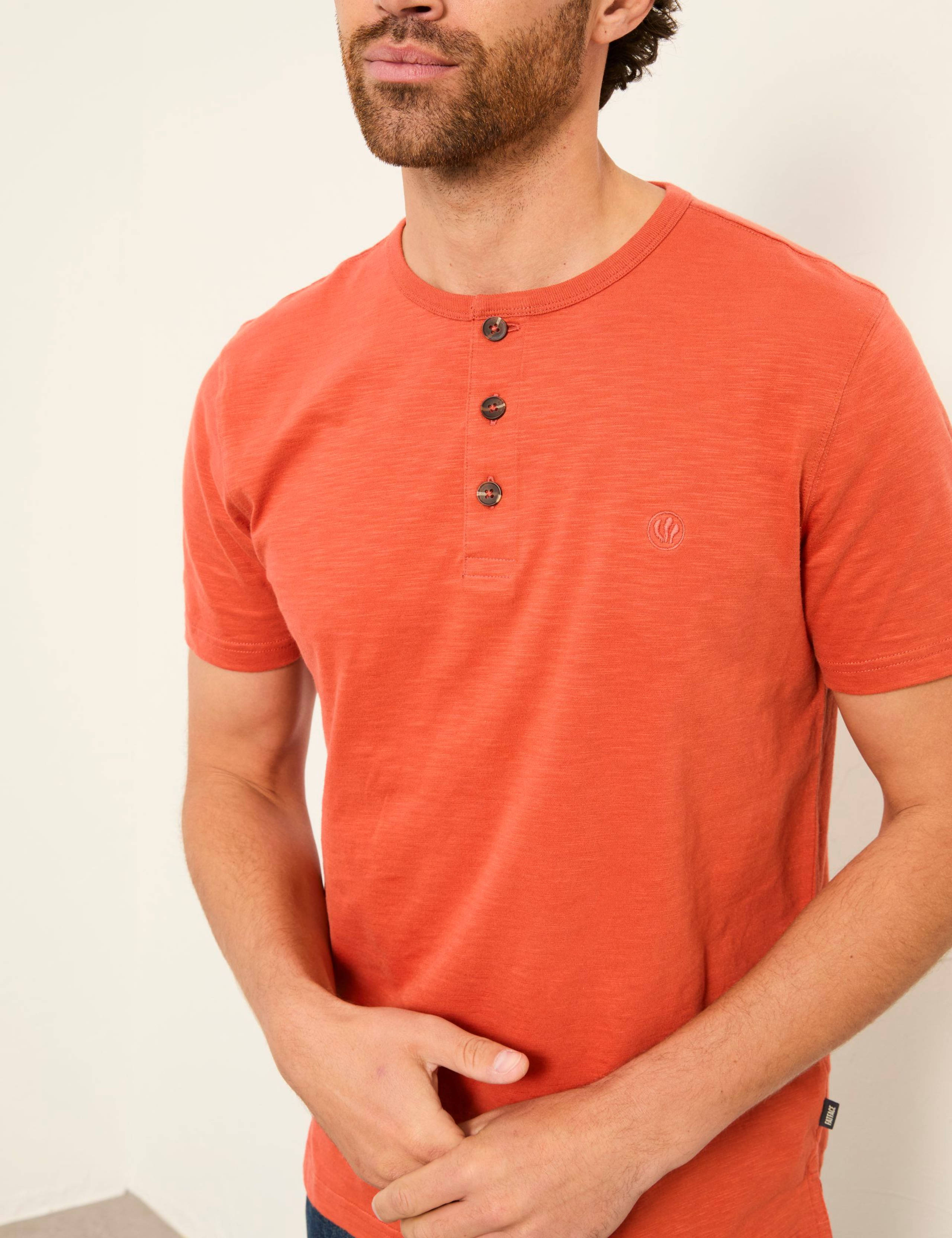 Pure Cotton Henley T-Shirt 5 of 6