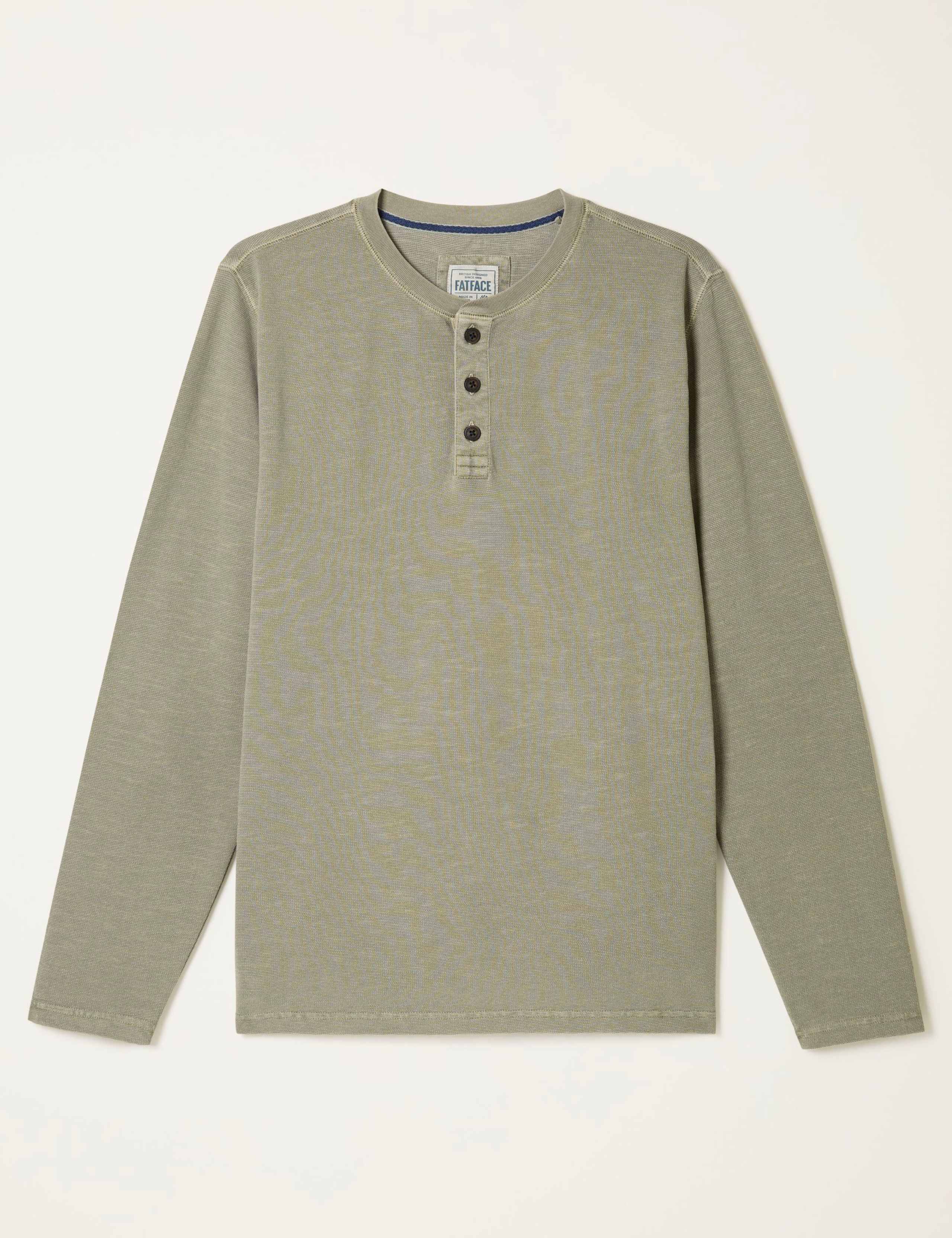 Cotton Rich Waffle Henley Top 2 of 6