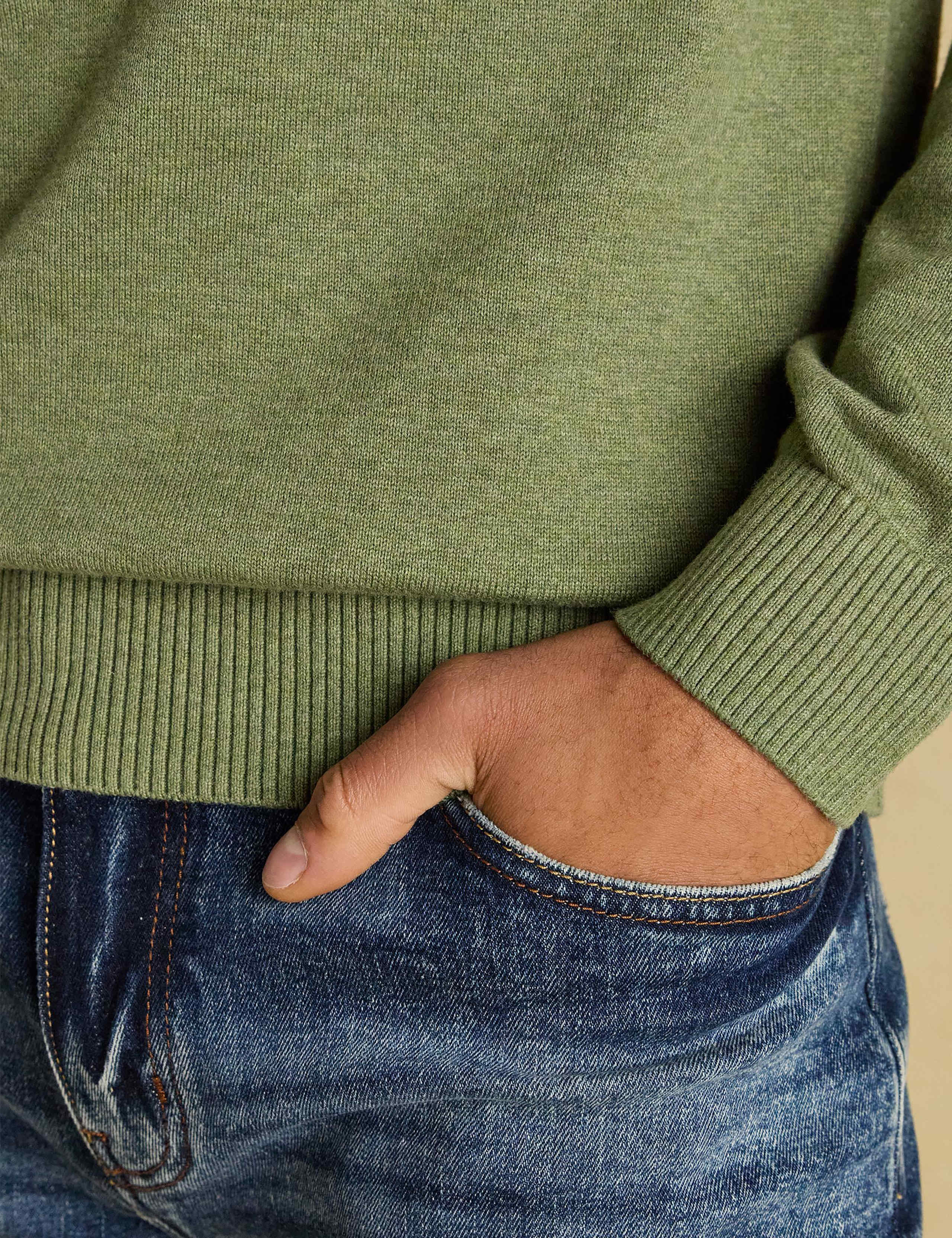 Pure Cotton Textured Crew Neck Jumper 5 of 7