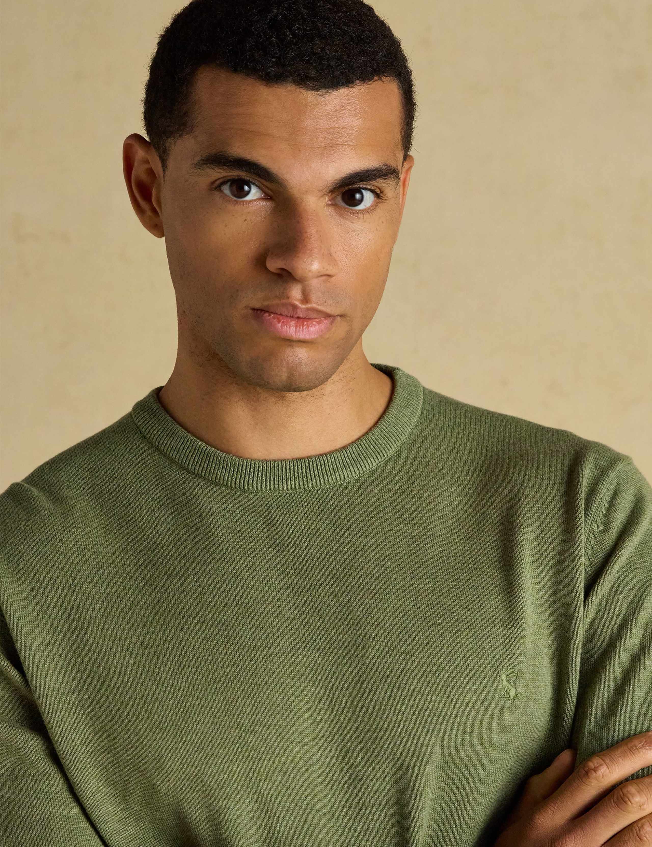 Pure Cotton Textured Crew Neck Jumper 6 of 7