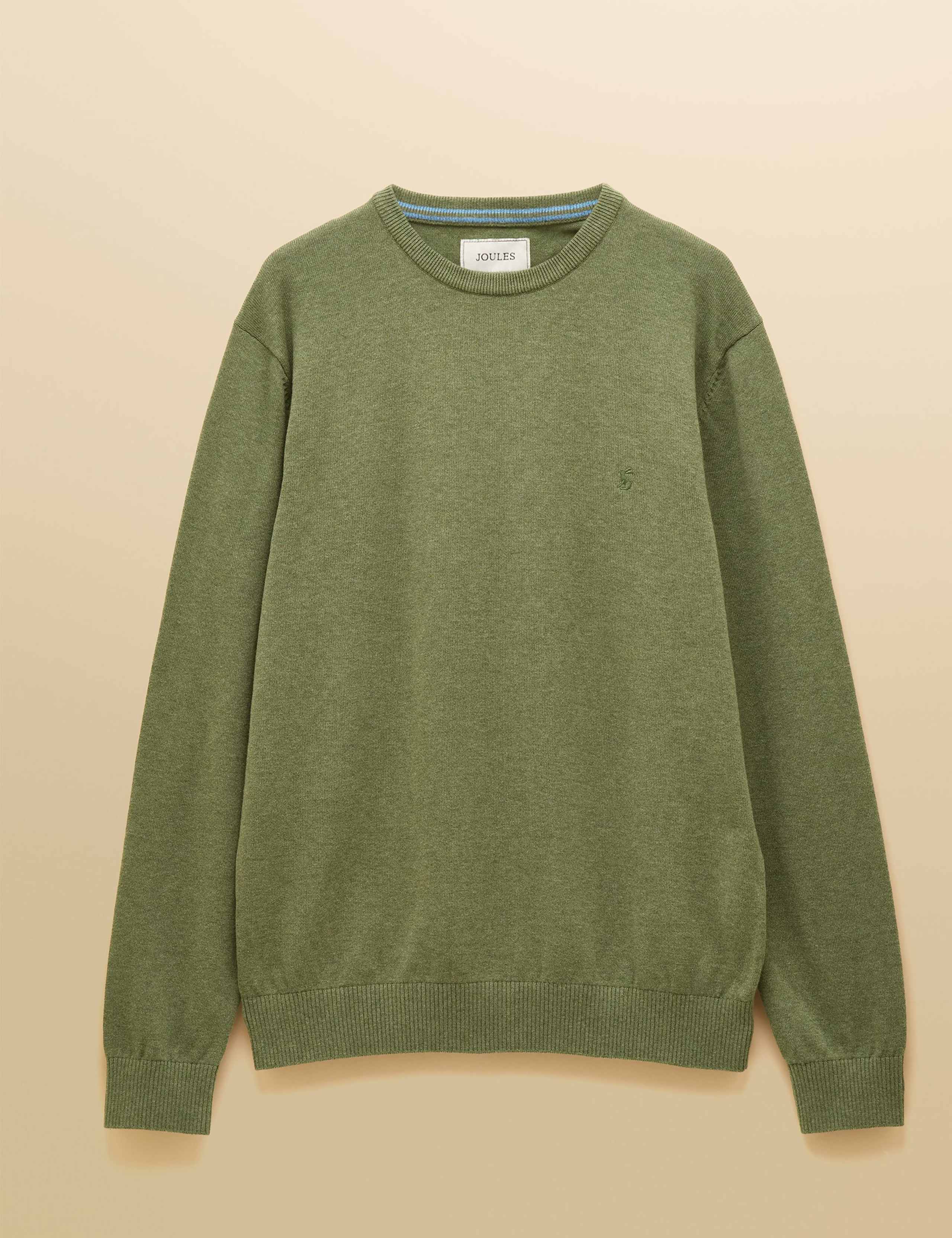 Pure Cotton Textured Crew Neck Jumper 2 of 7