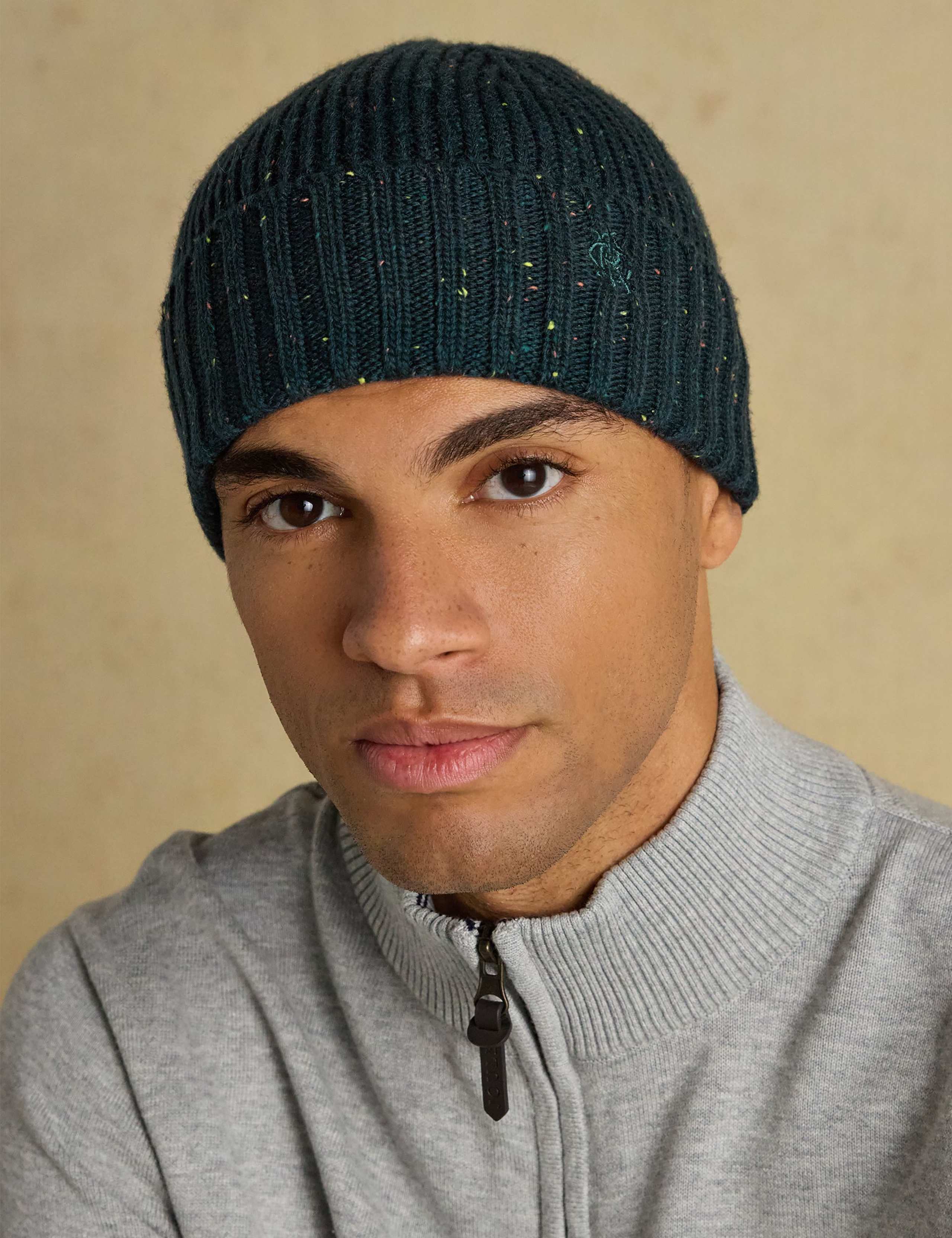 Knitted Beanie Hat with Wool 1 of 6