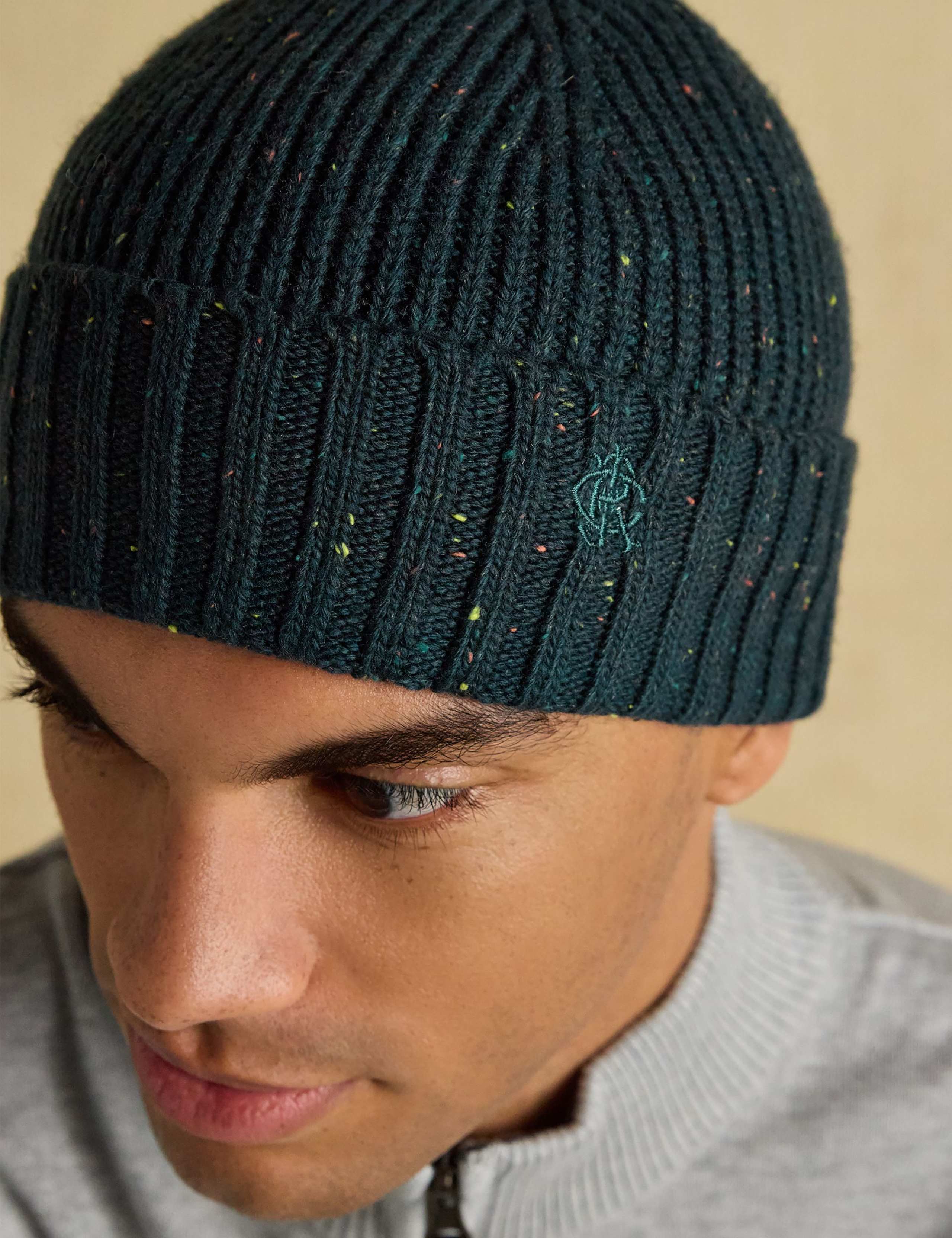 Knitted Beanie Hat with Wool 6 of 6