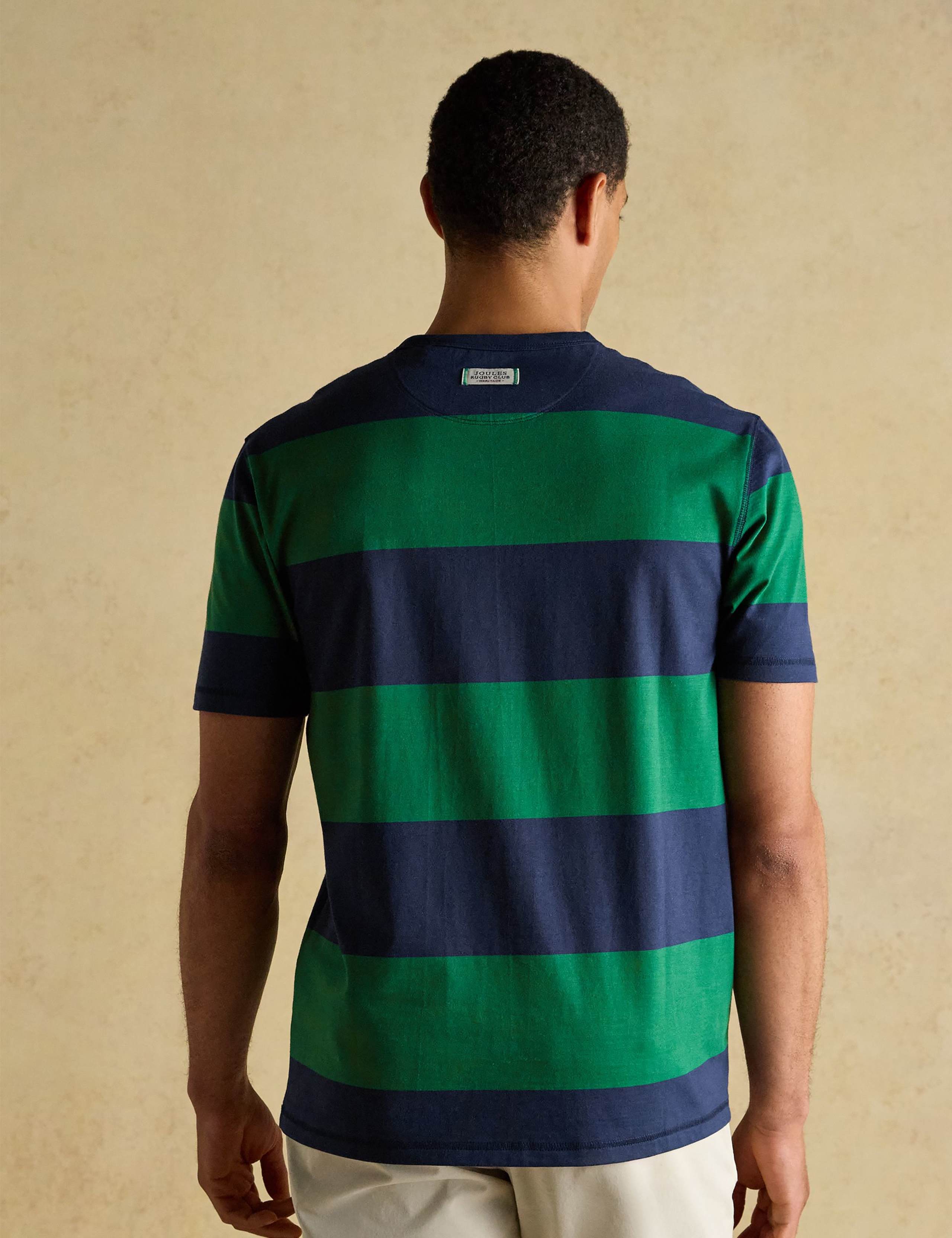 Pure Cotton Striped Crew Neck T-Shirt 4 of 8