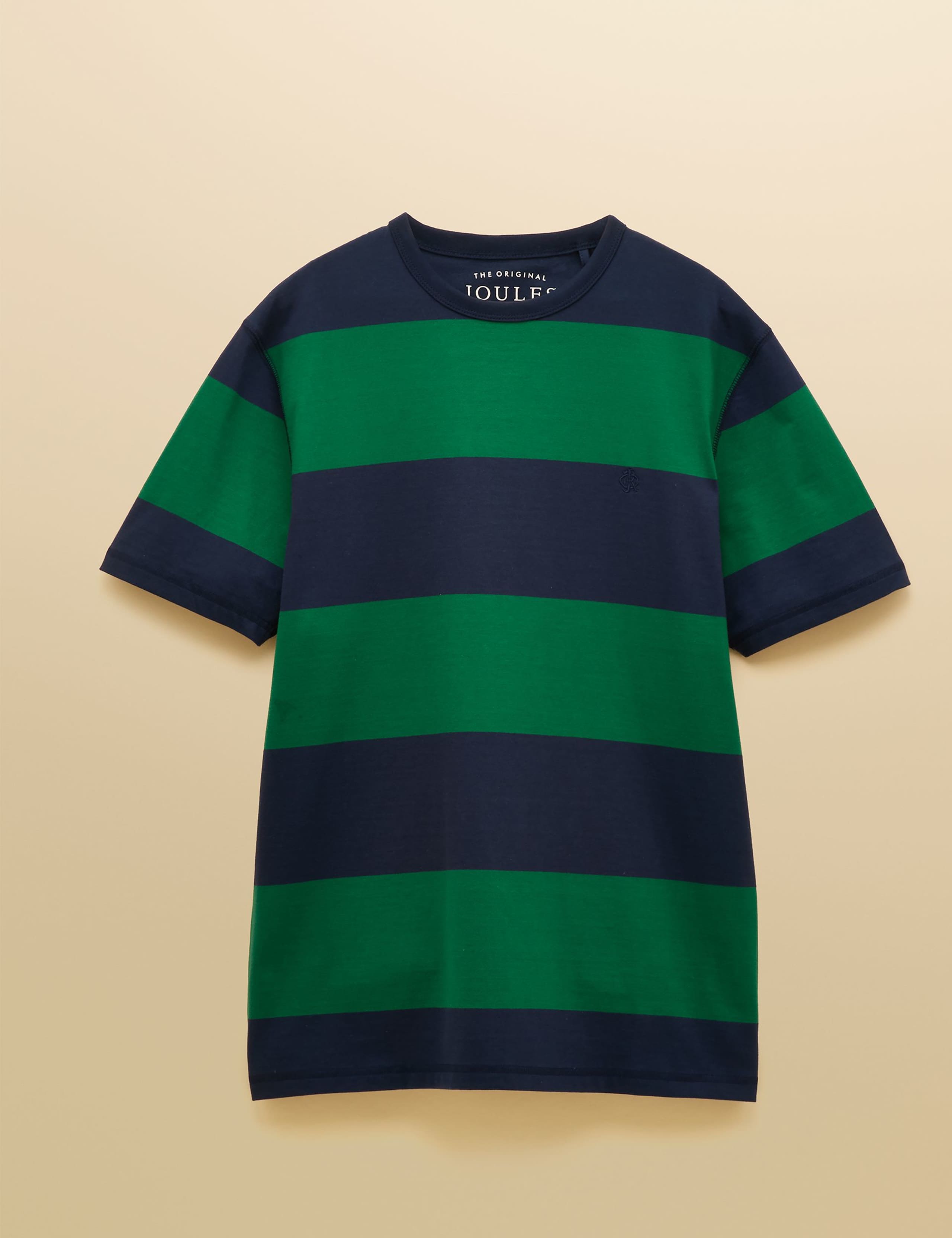 Pure Cotton Striped Crew Neck T-Shirt 2 of 8