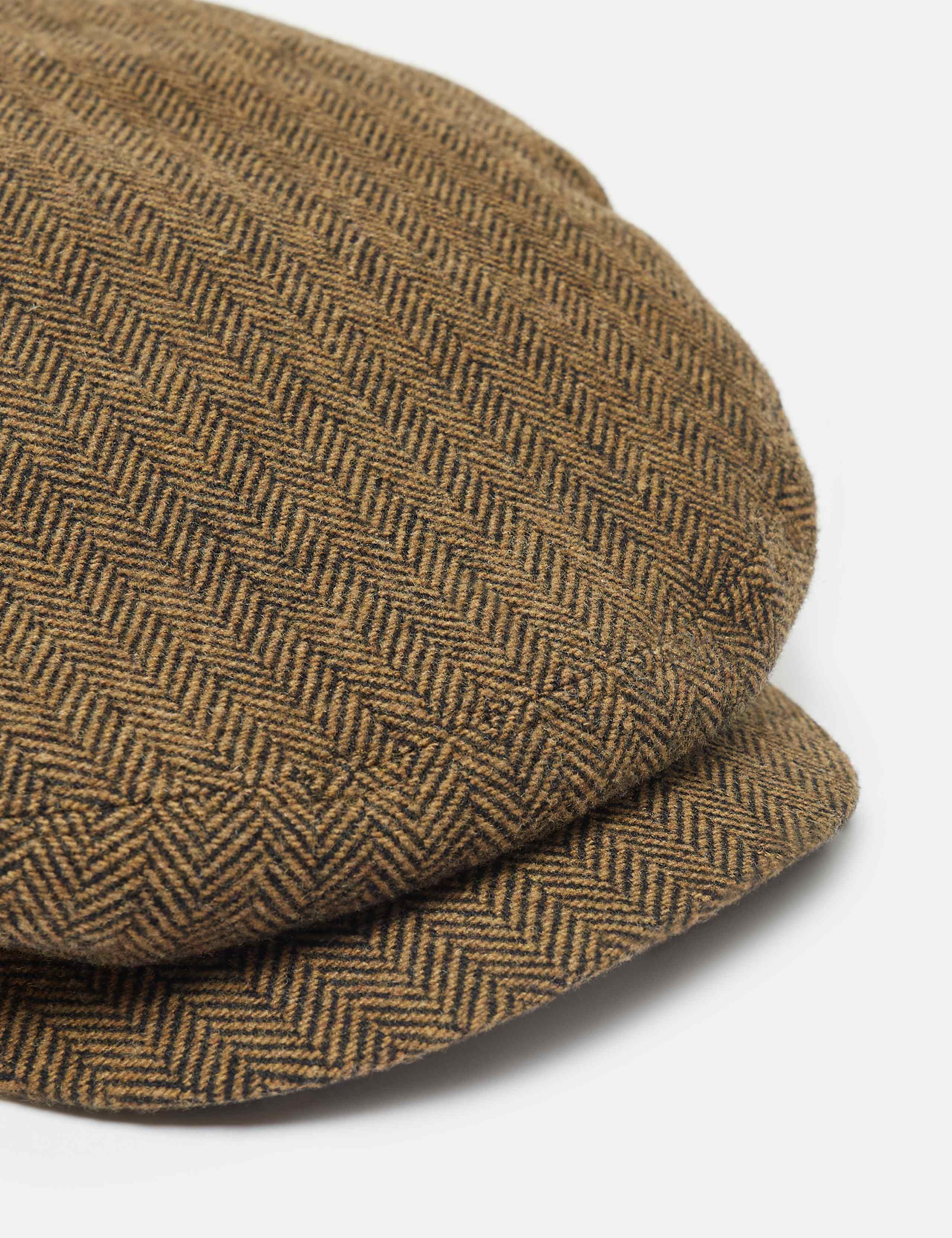 Wool Blend Herringbone Baker Boy Hat 4 of 5