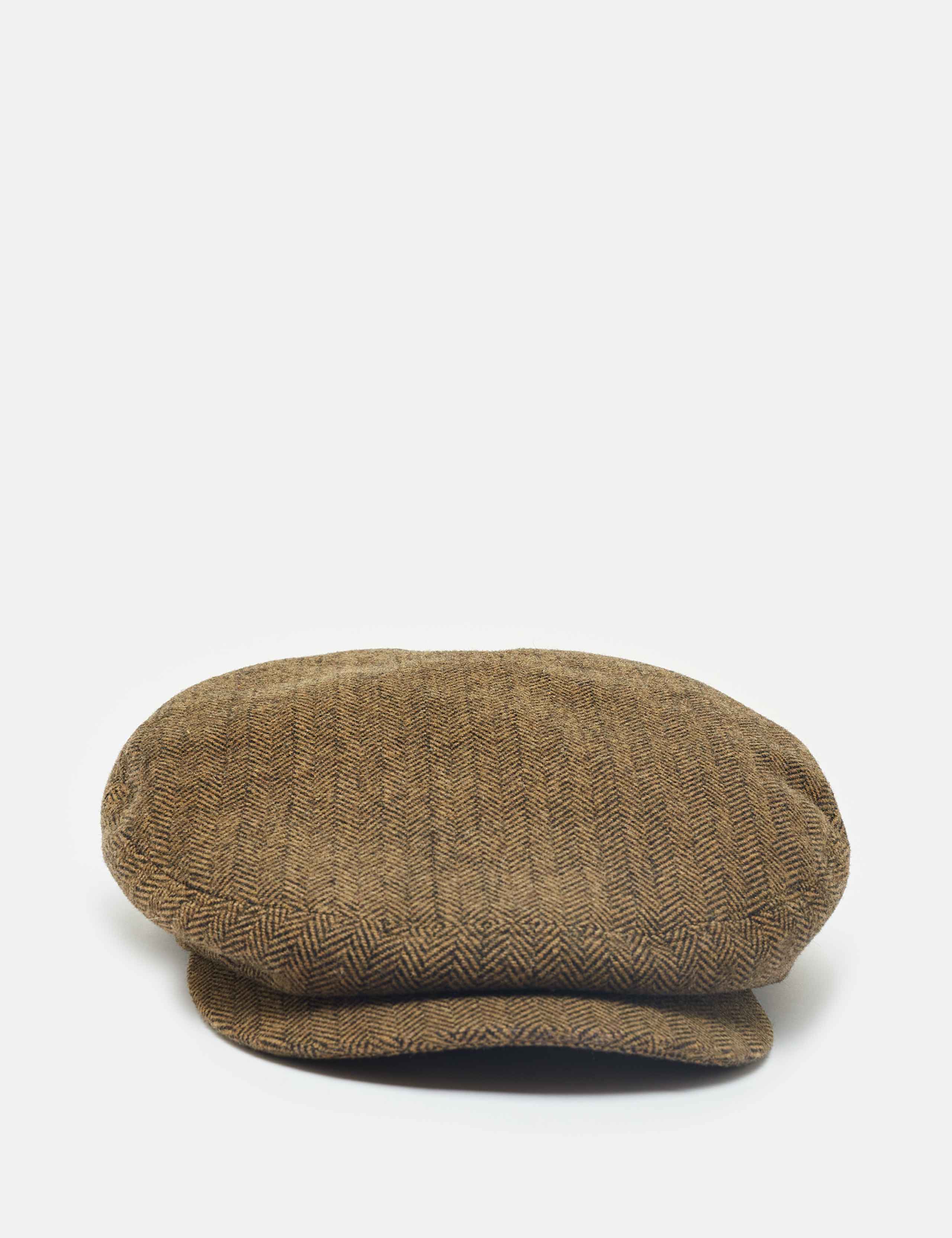 Wool Blend Herringbone Baker Boy Hat 2 of 5