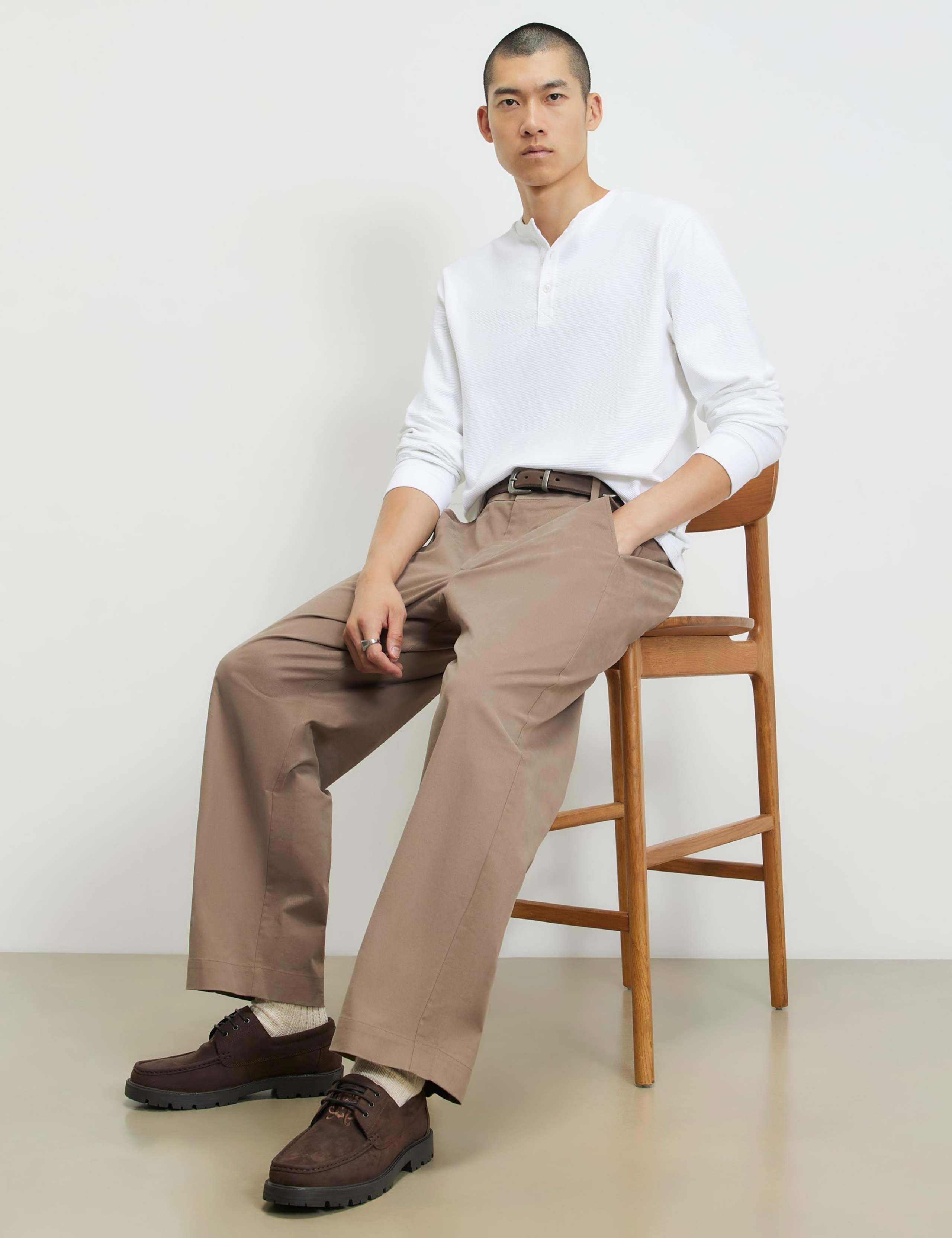Cotton Rich Henley Long Sleeve T-Shirt 2 of 6