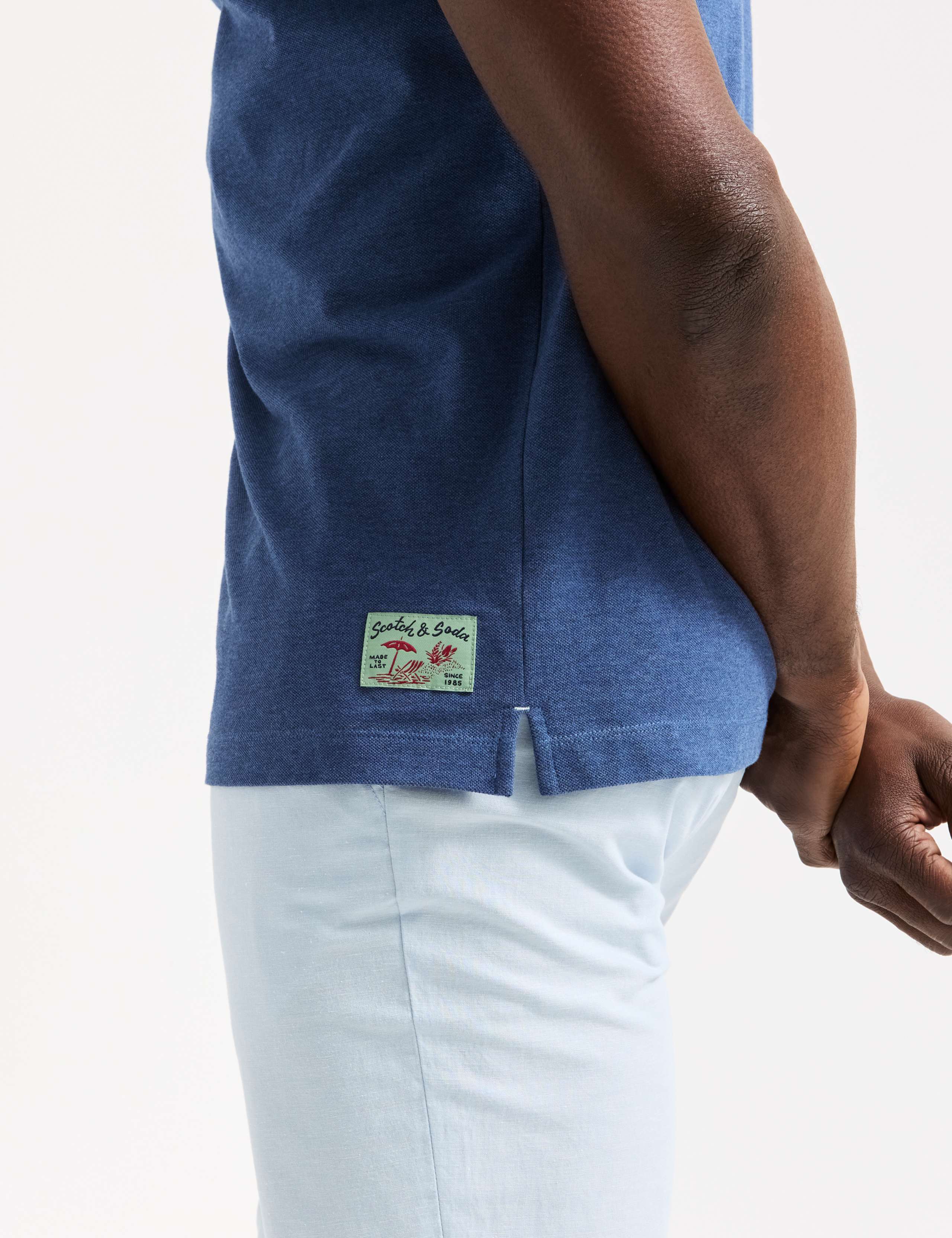 Pure Cotton Melange Polo Shirt 3 of 6