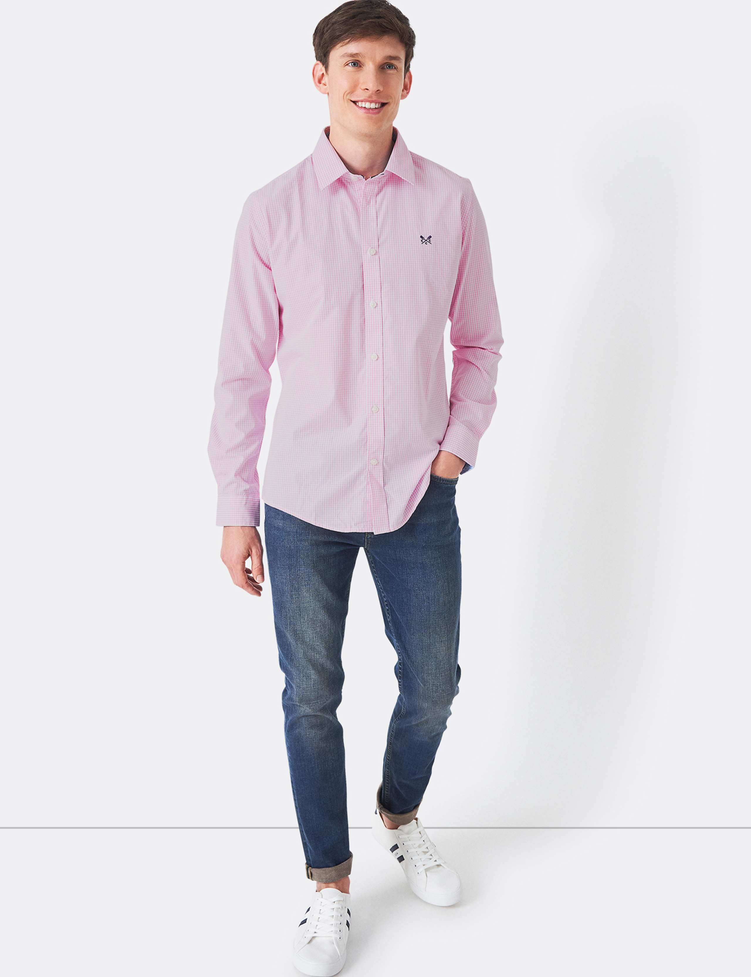 Slim Fit Pure Cotton Check Poplin Shirt 3 of 4