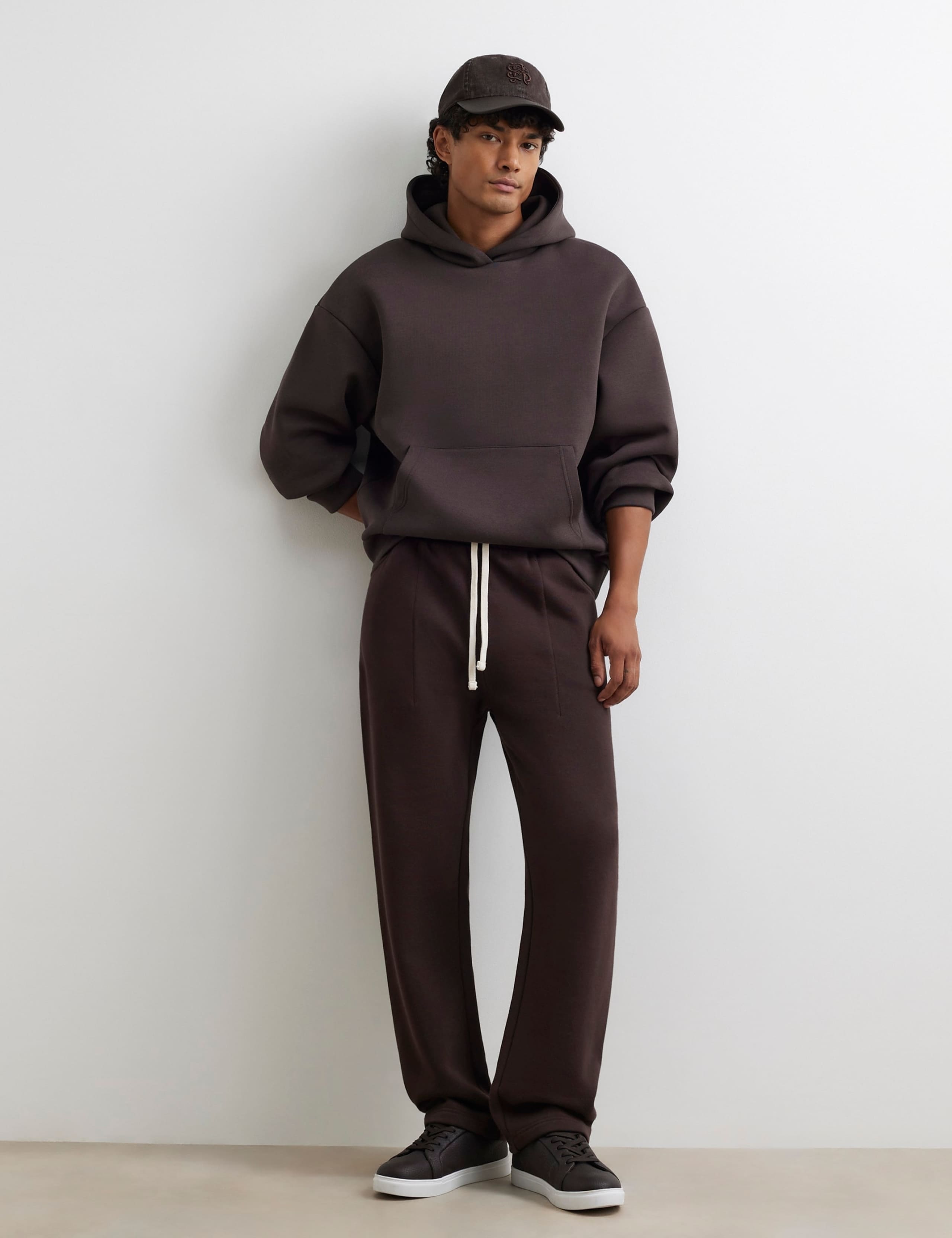 Cotton Blend Oversized Neoprene Hoodie 1 of 6