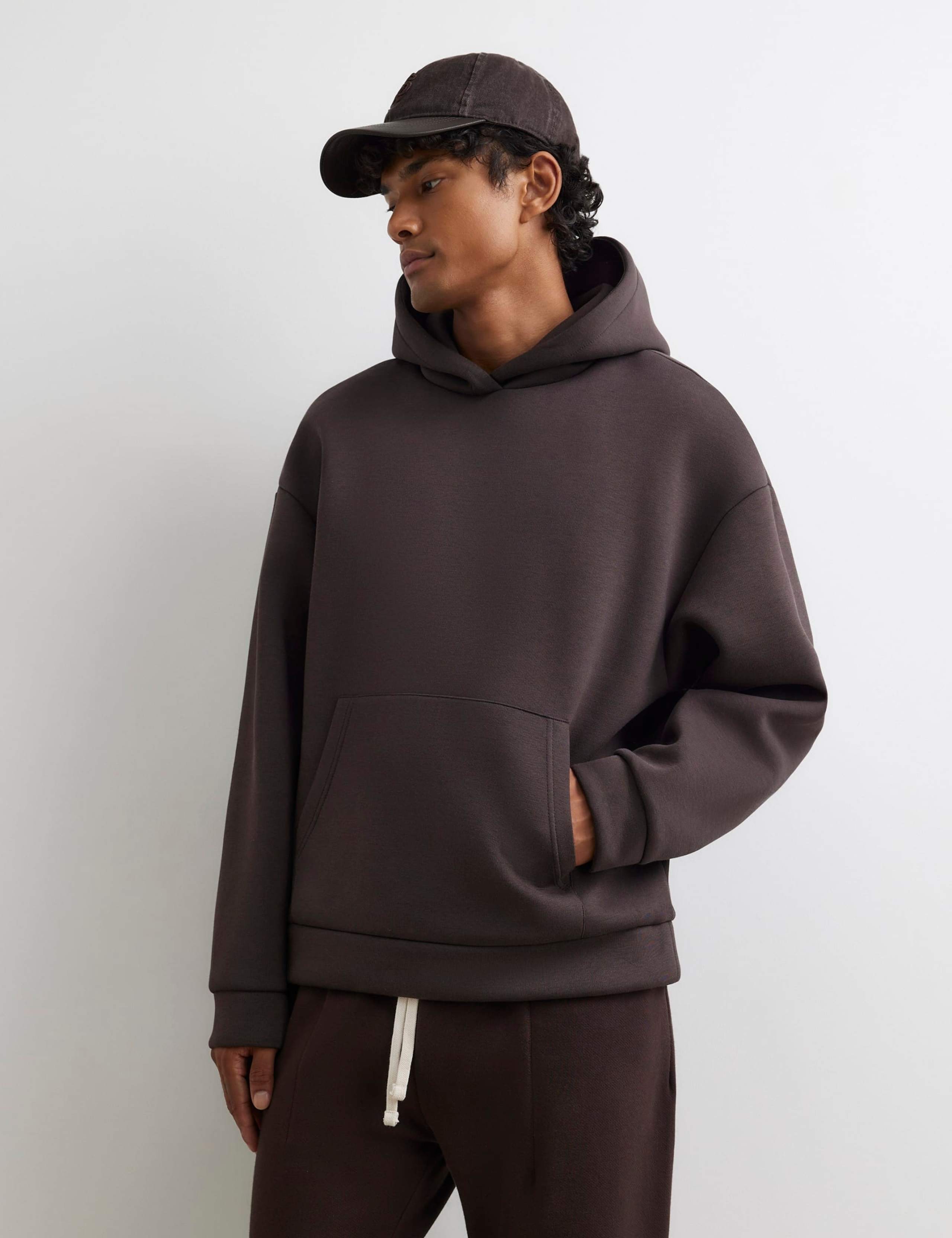 Cotton Blend Oversized Neoprene Hoodie 2 of 6