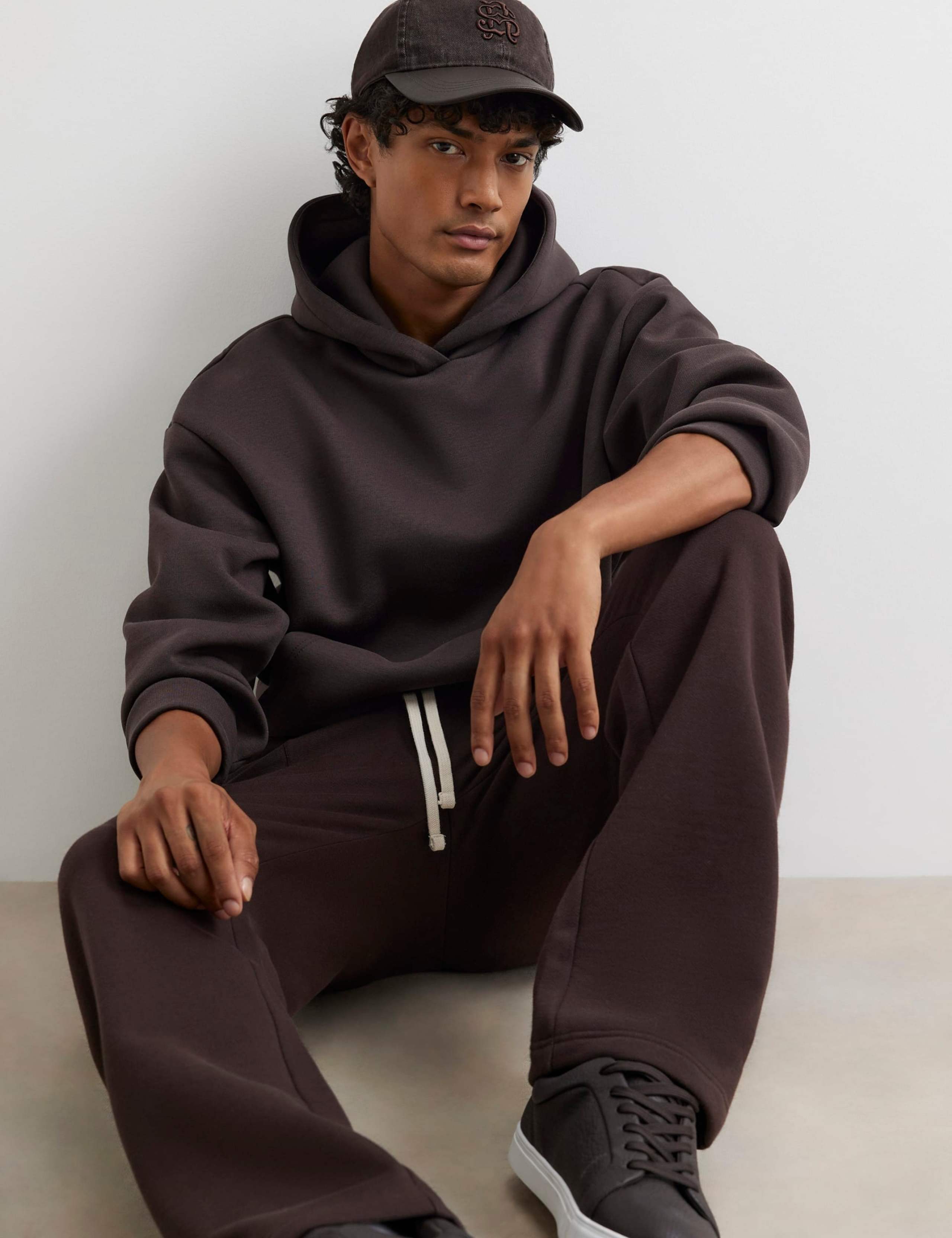 Cotton Blend Oversized Neoprene Hoodie 3 of 6