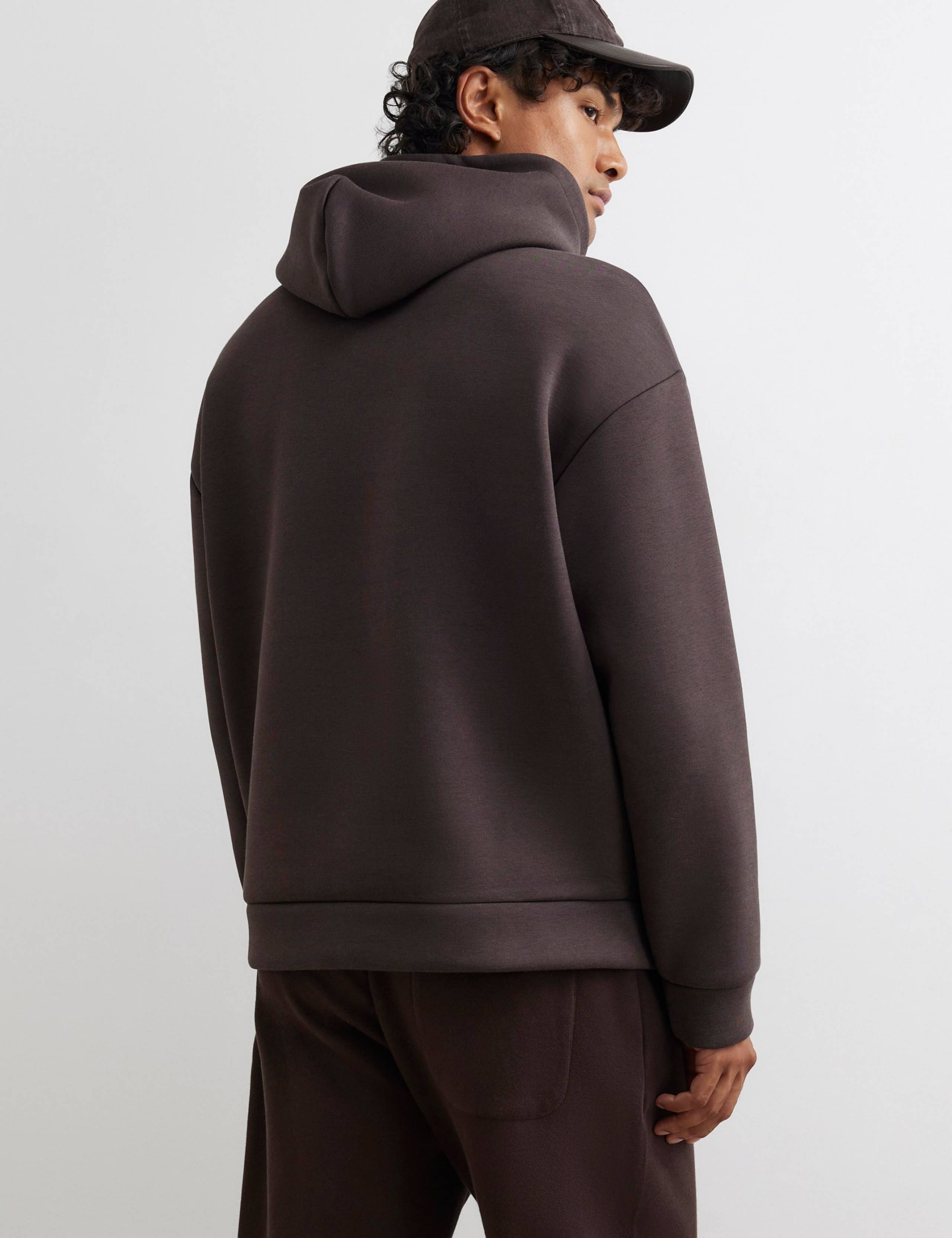 Cotton Blend Oversized Neoprene Hoodie 4 of 6