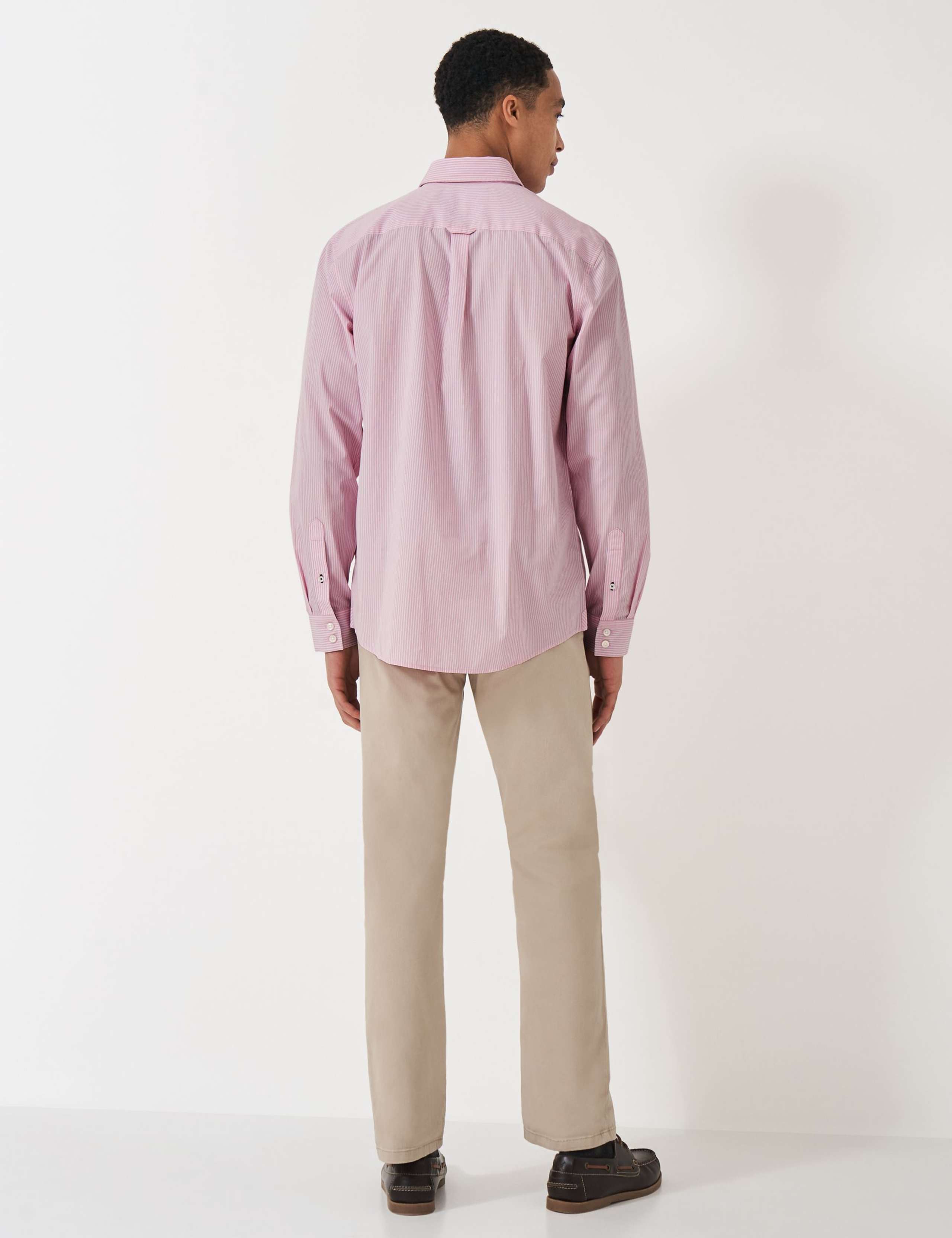 Regular Fit Pure Cotton Striped Poplin Shirt 4 of 5