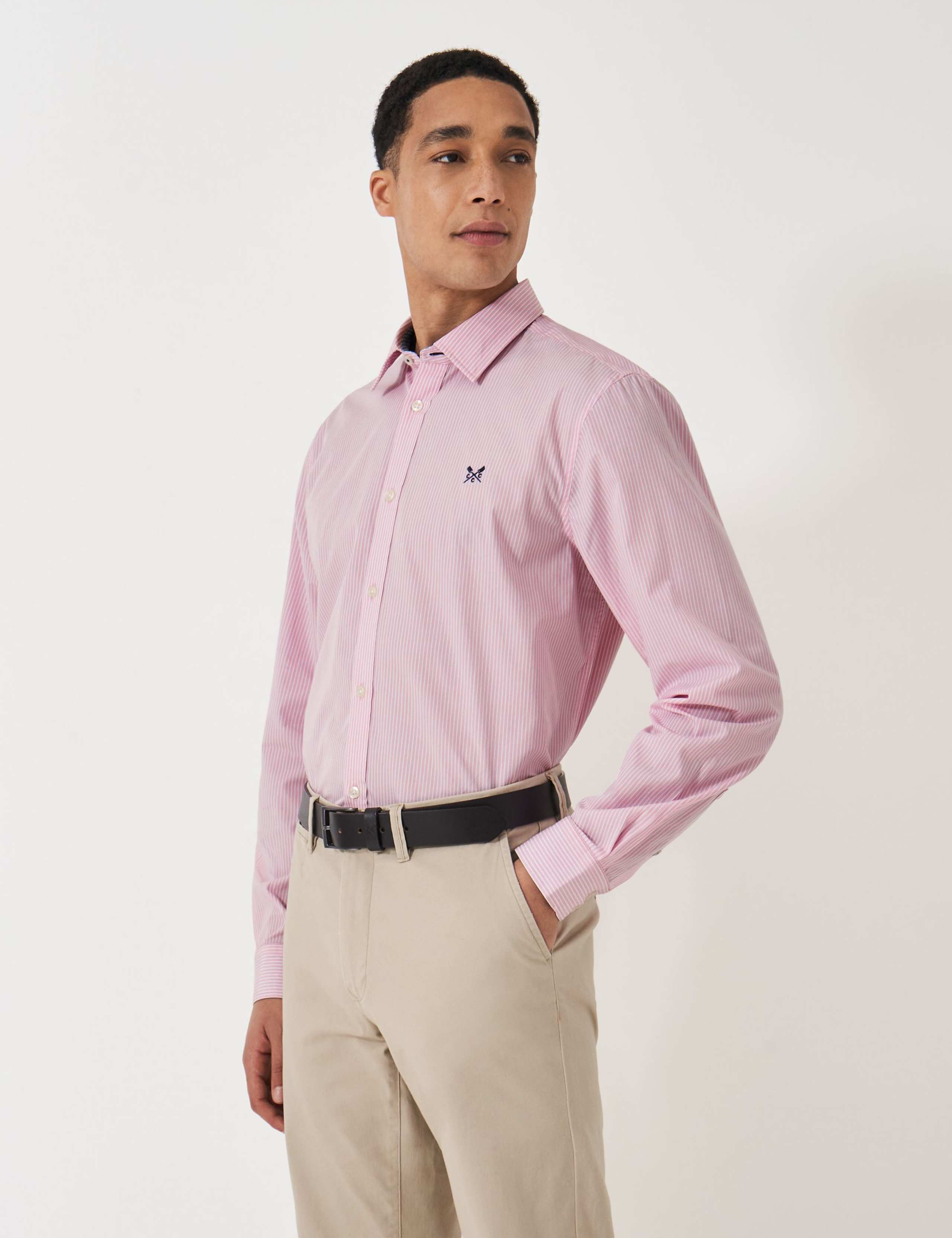 Regular Fit Pure Cotton Striped Poplin Shirt 5 of 5