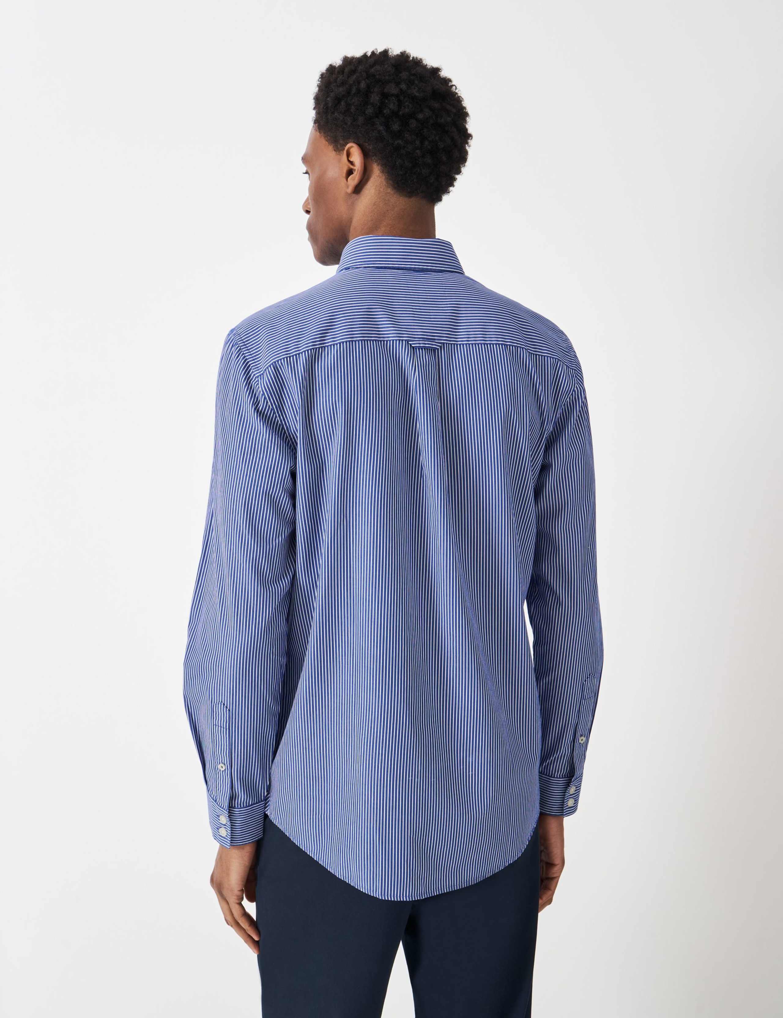 Regular Fit Pure Cotton Striped Poplin Shirt 3 of 4