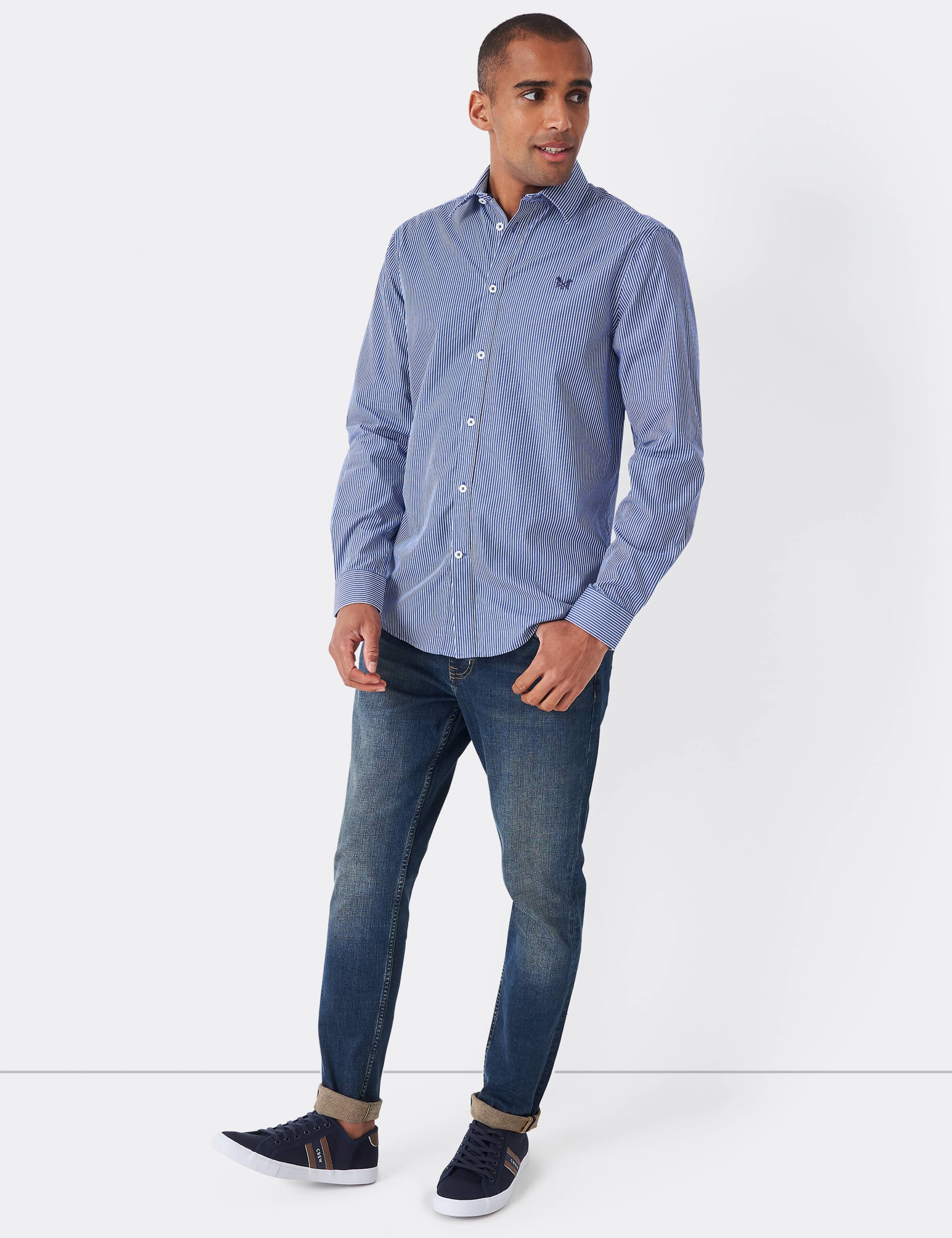 Regular Fit Pure Cotton Striped Poplin Shirt 3 of 4