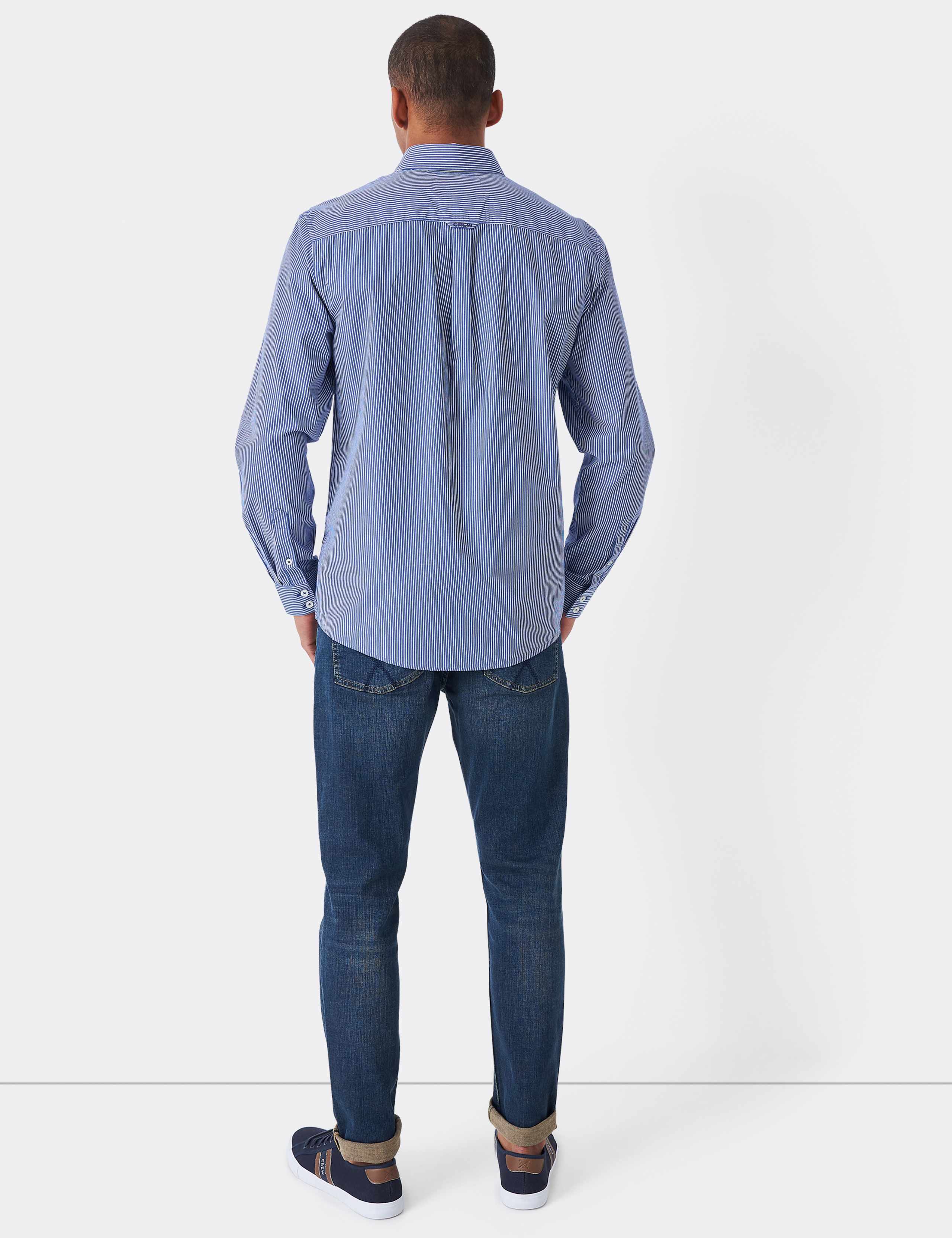 Regular Fit Pure Cotton Striped Poplin Shirt 4 of 4