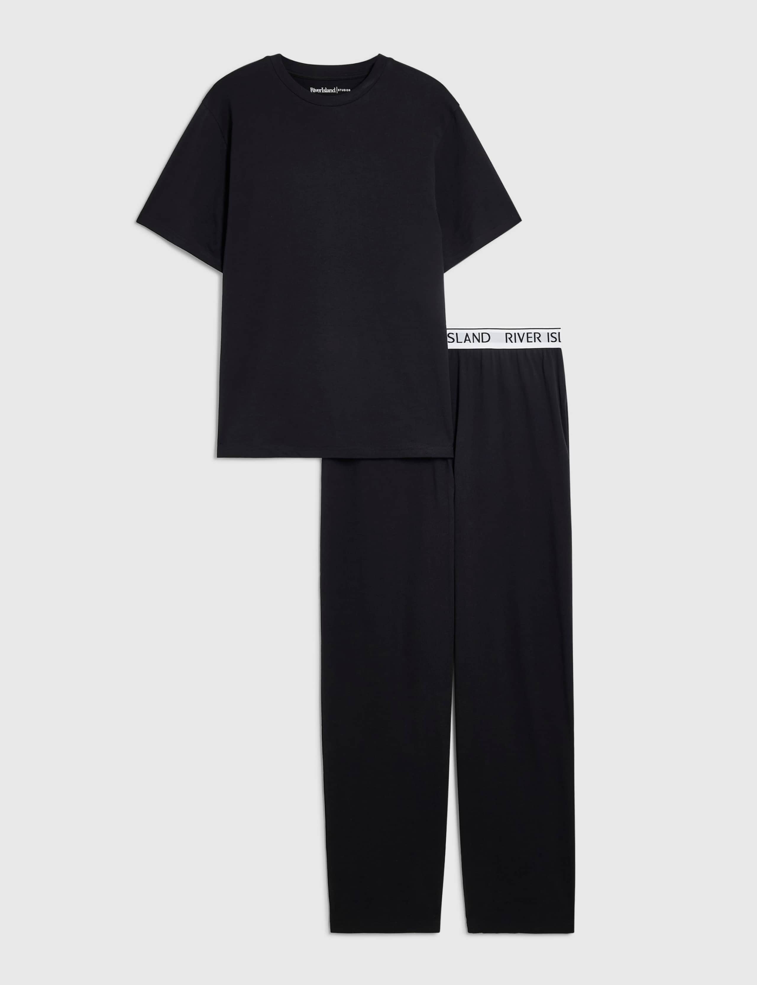 Pure Cotton Jersey Pyjama Set 6 of 6
