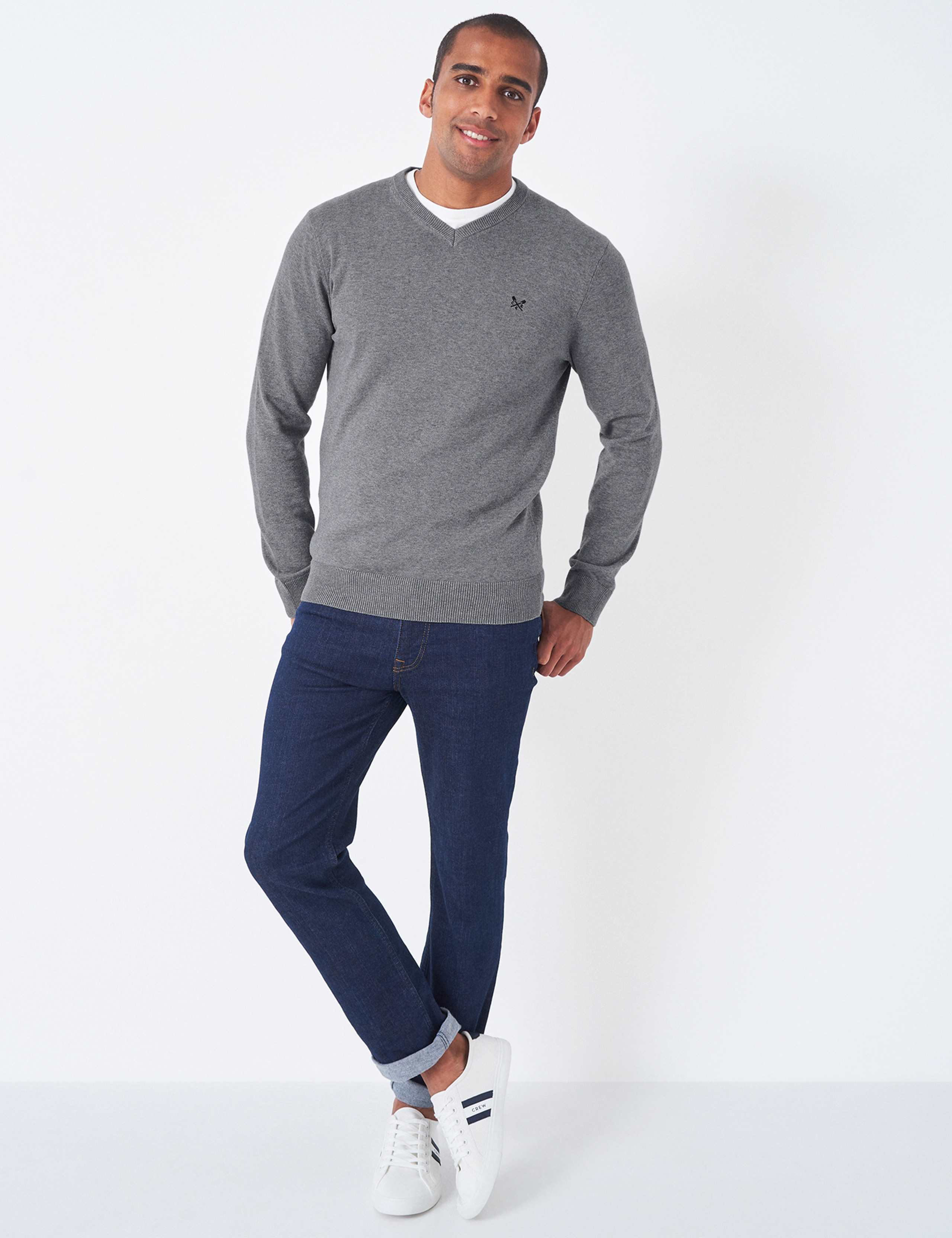 Cotton V-Neck Jumper 3 of 5