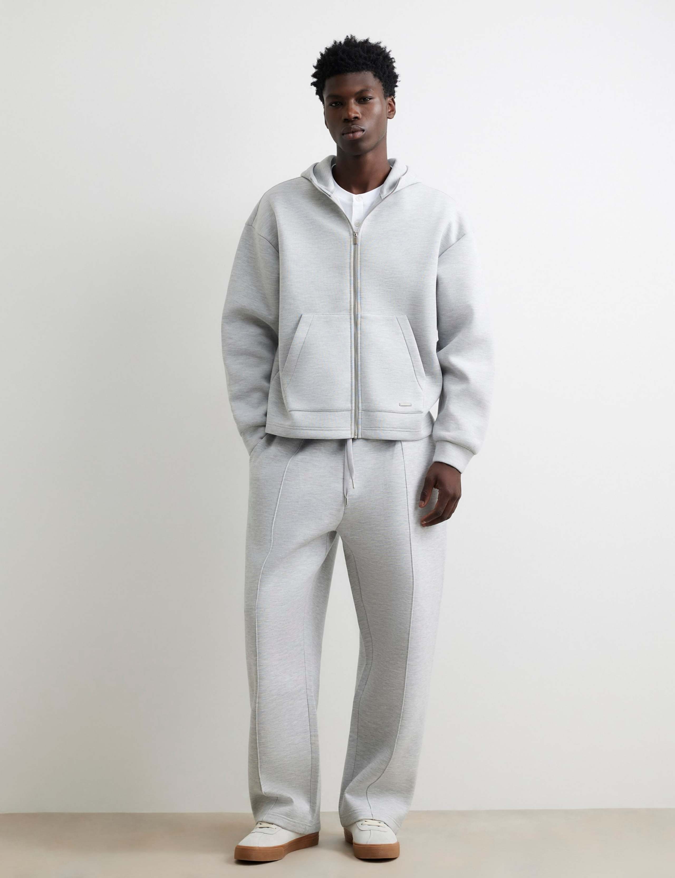 Wide Leg Textured Joggers 2 of 6