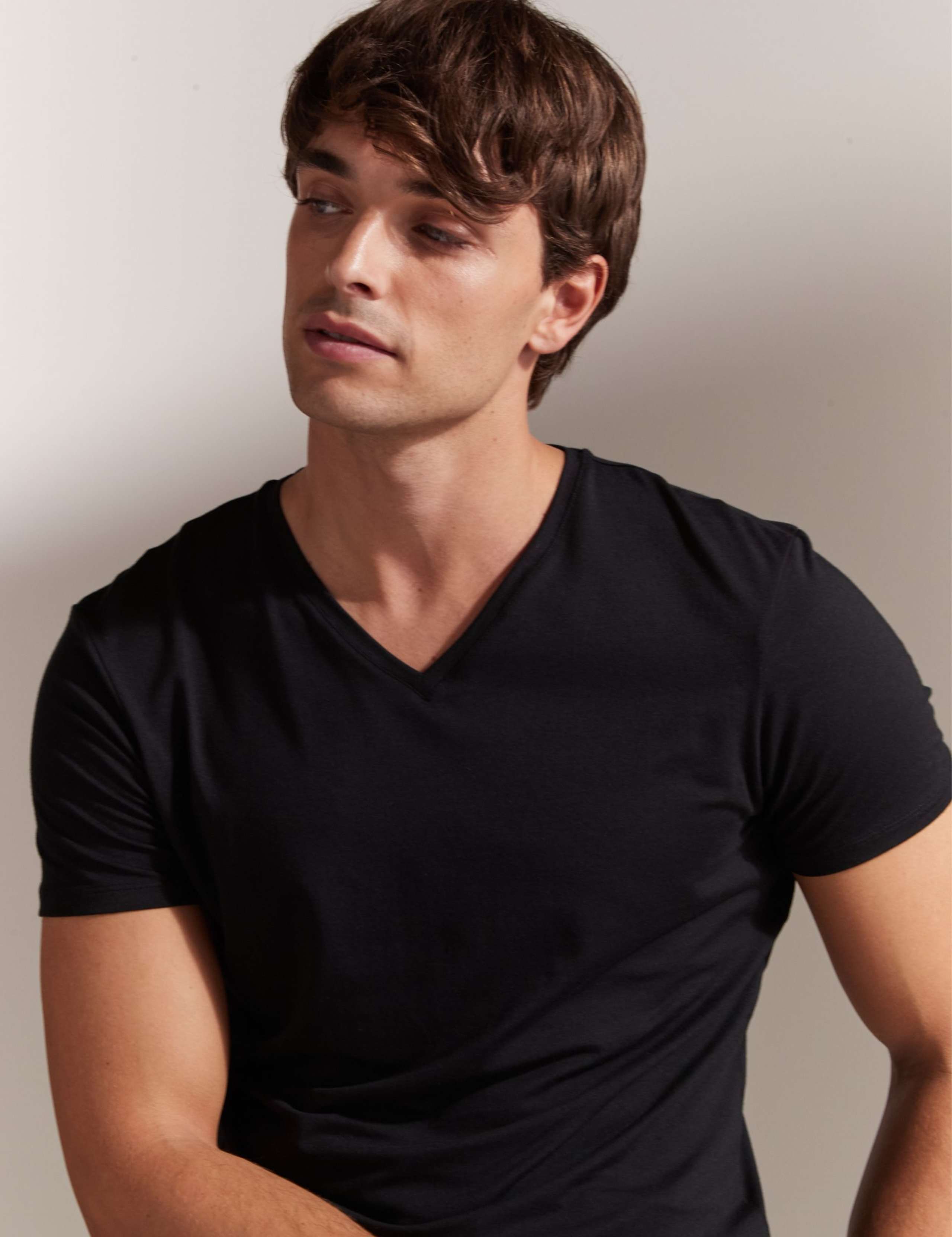 Ultimate Cotton Modal V-Neck T-Shirt 3 of 3