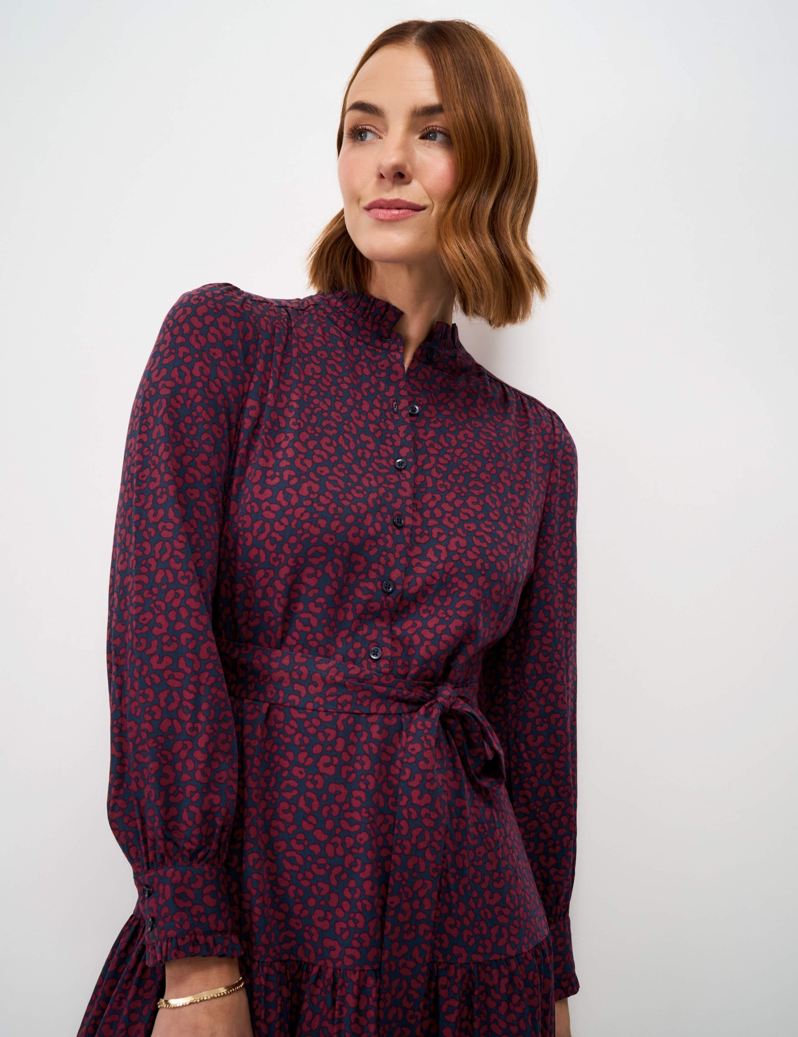 Animal Print V-Neck Midi Dress 5 of 5