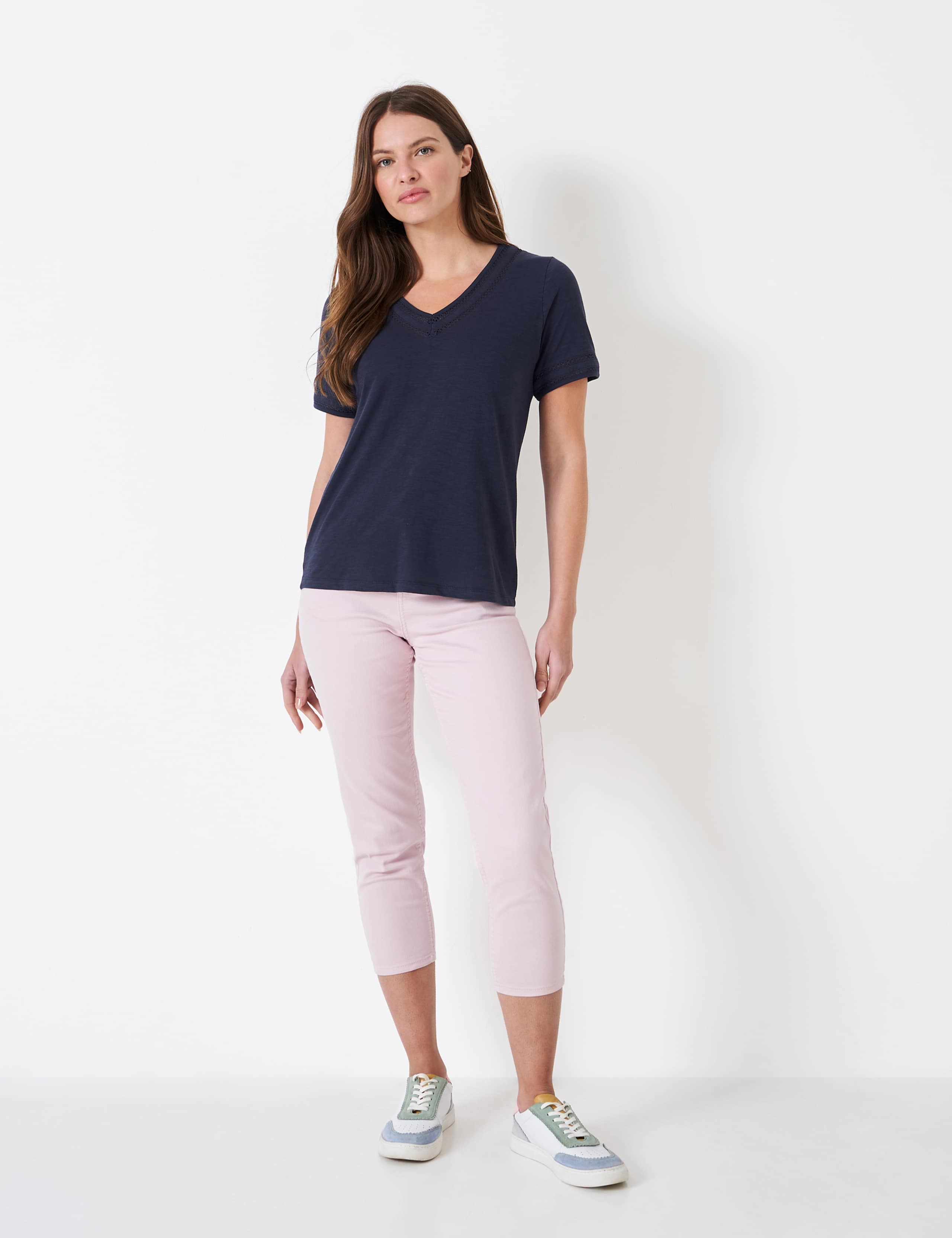 Pure Cotton Lace Insert T-Shirt 3 of 5