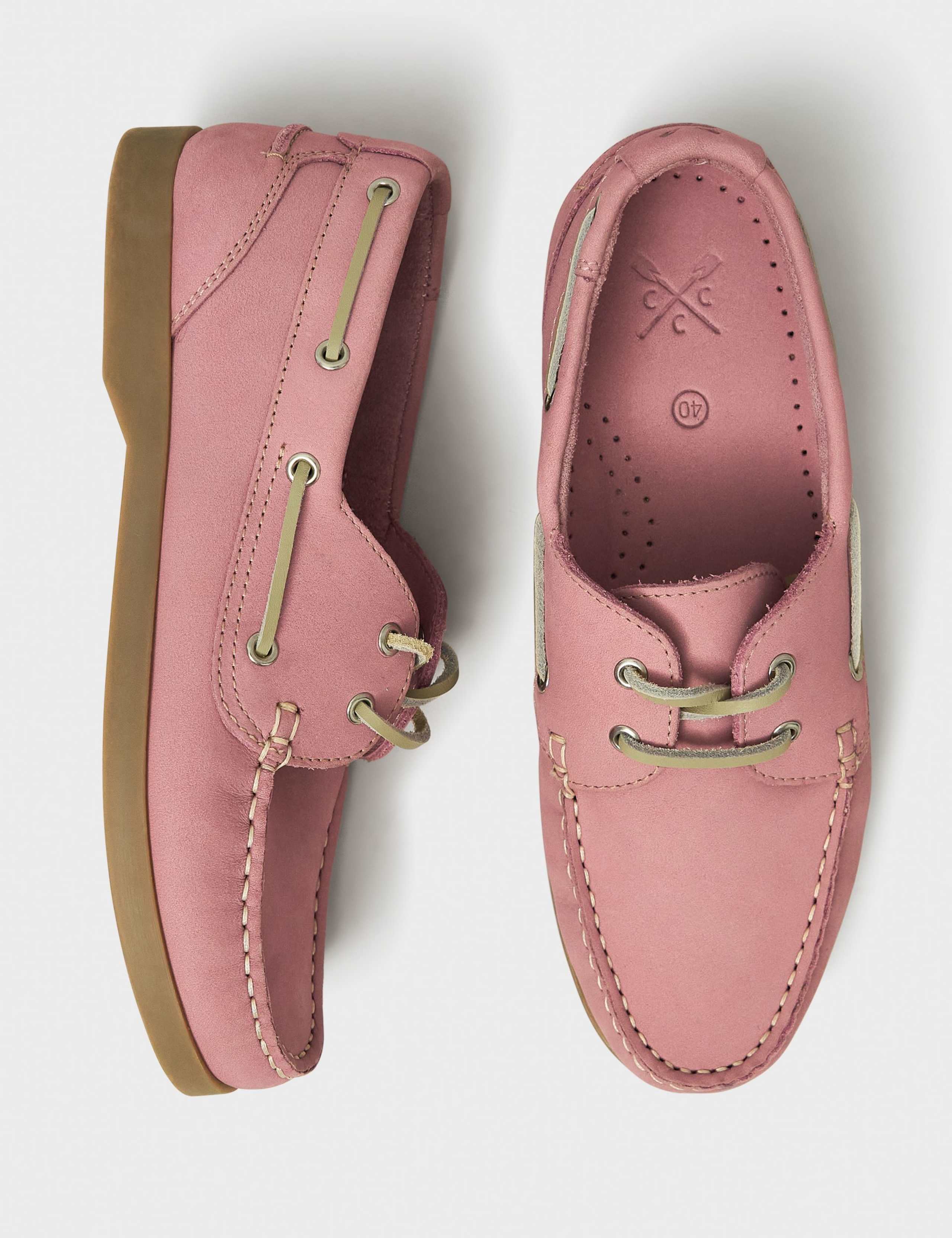 Suede Eyelet Detail Lace Up Deck Shoes 3 of 4