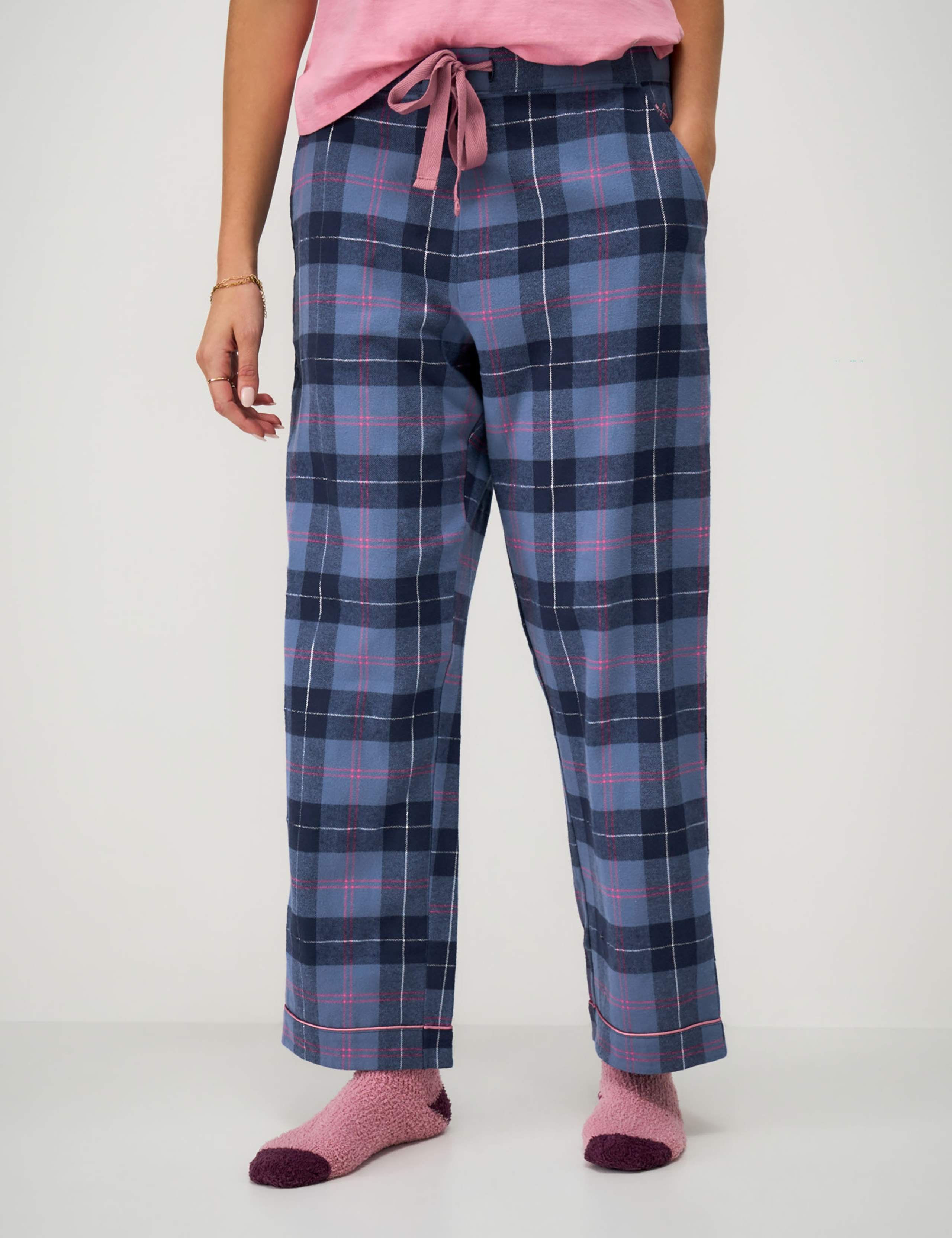 Checked Cotton Flannel Pyjama Bottoms 3 of 5