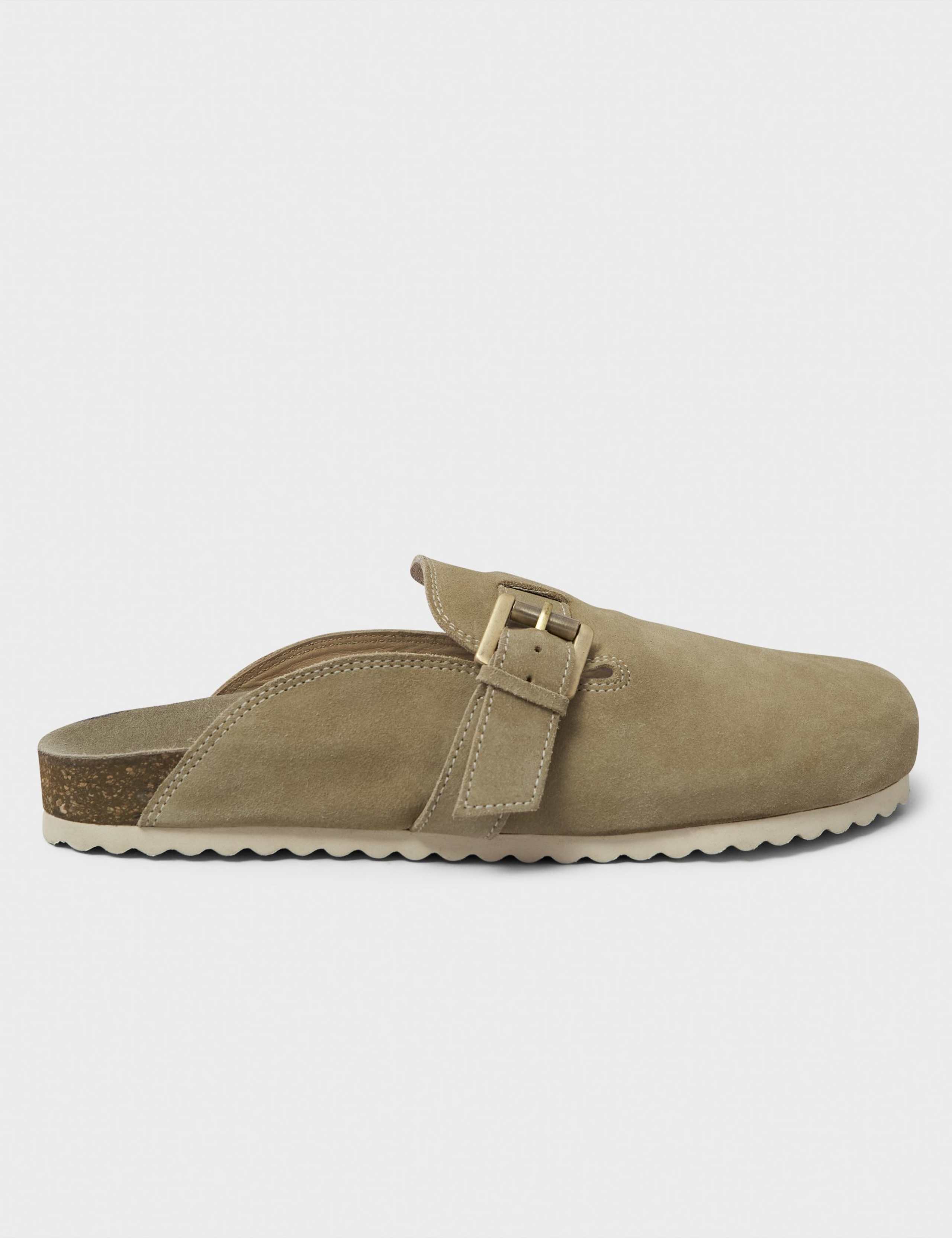 Suede Buckle Flat Mules 4 of 4