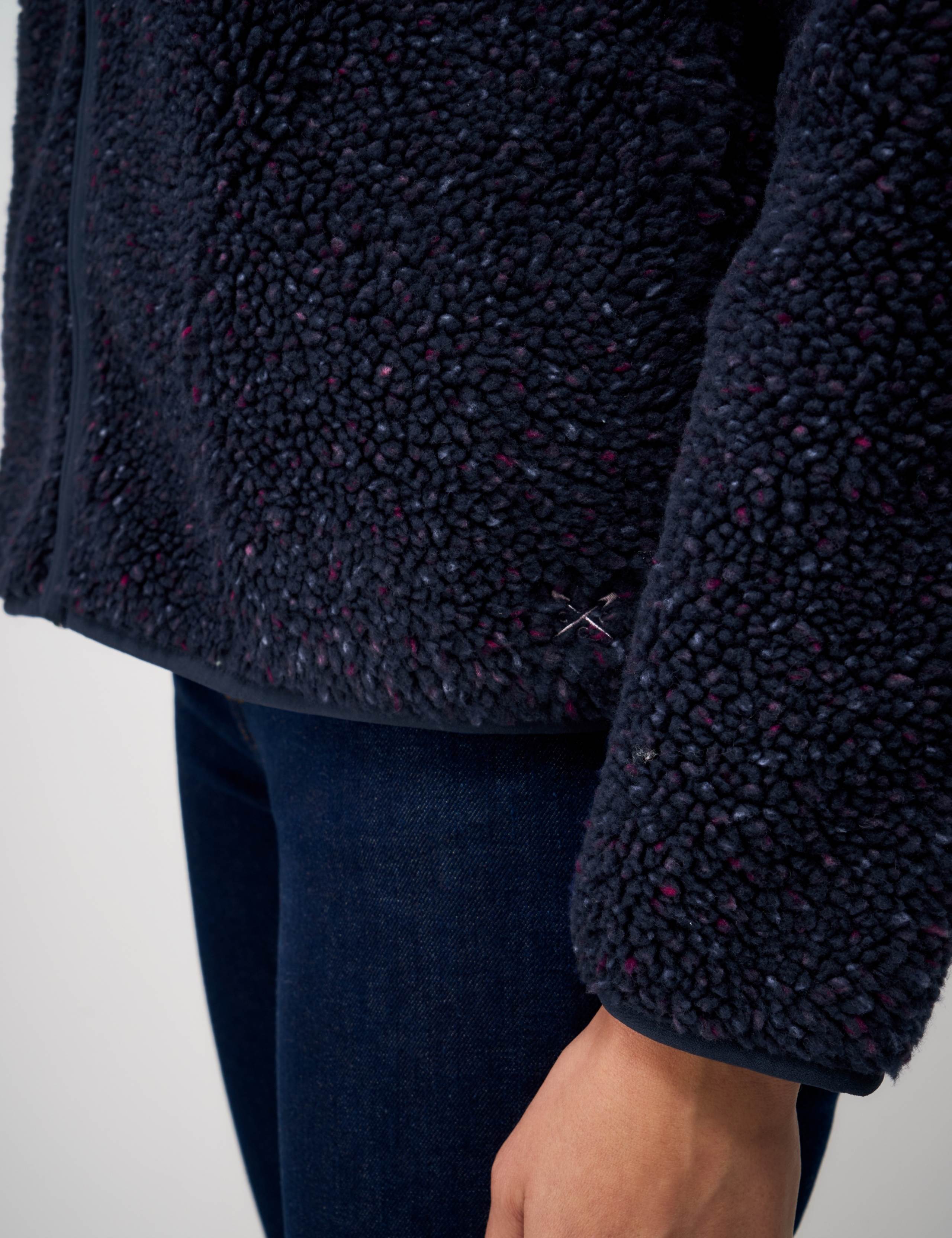 Textured Funnel Neck Zip Through Fleece 5 of 5
