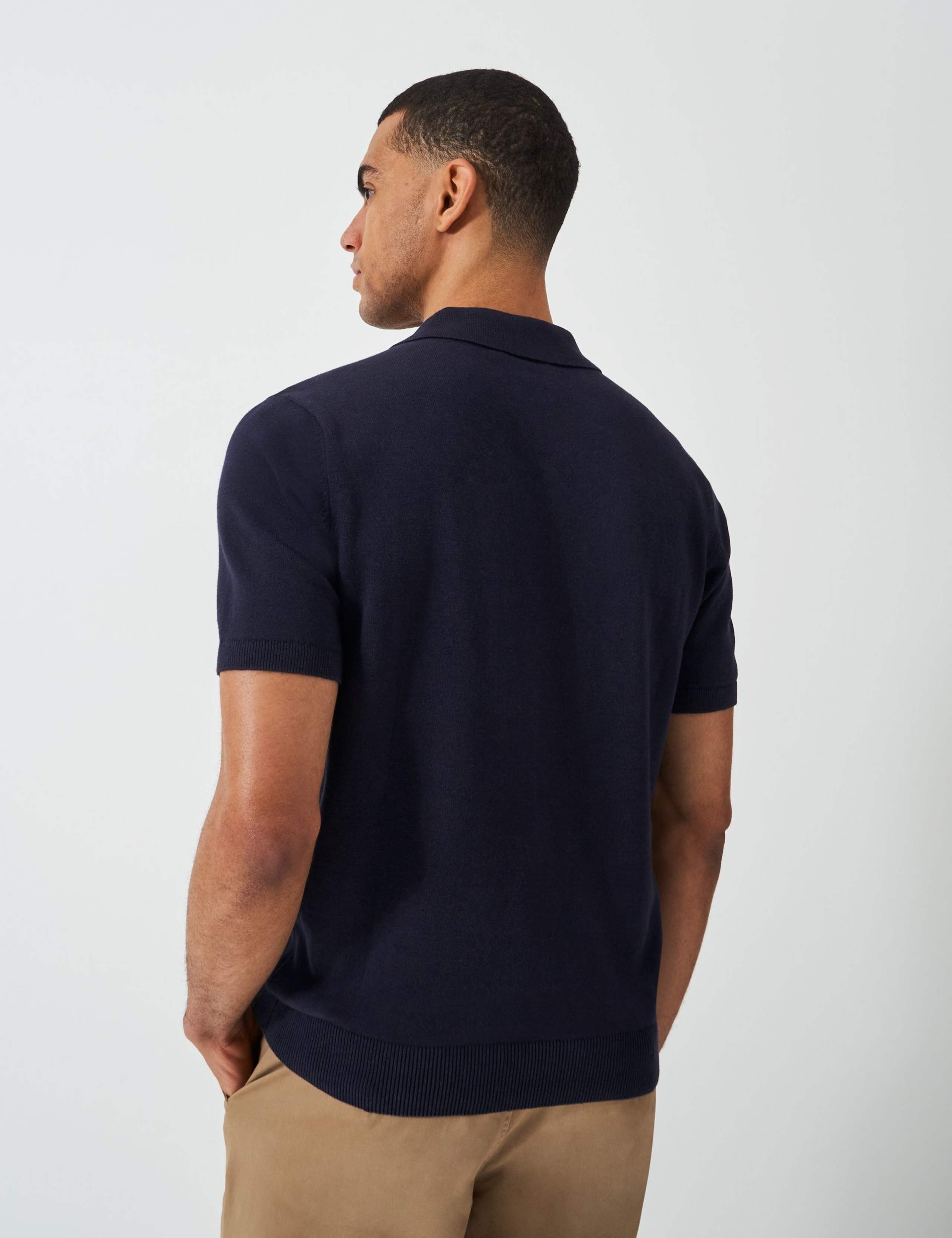 Pure Cotton Knitted Jersey Polo Shirt 4 of 5
