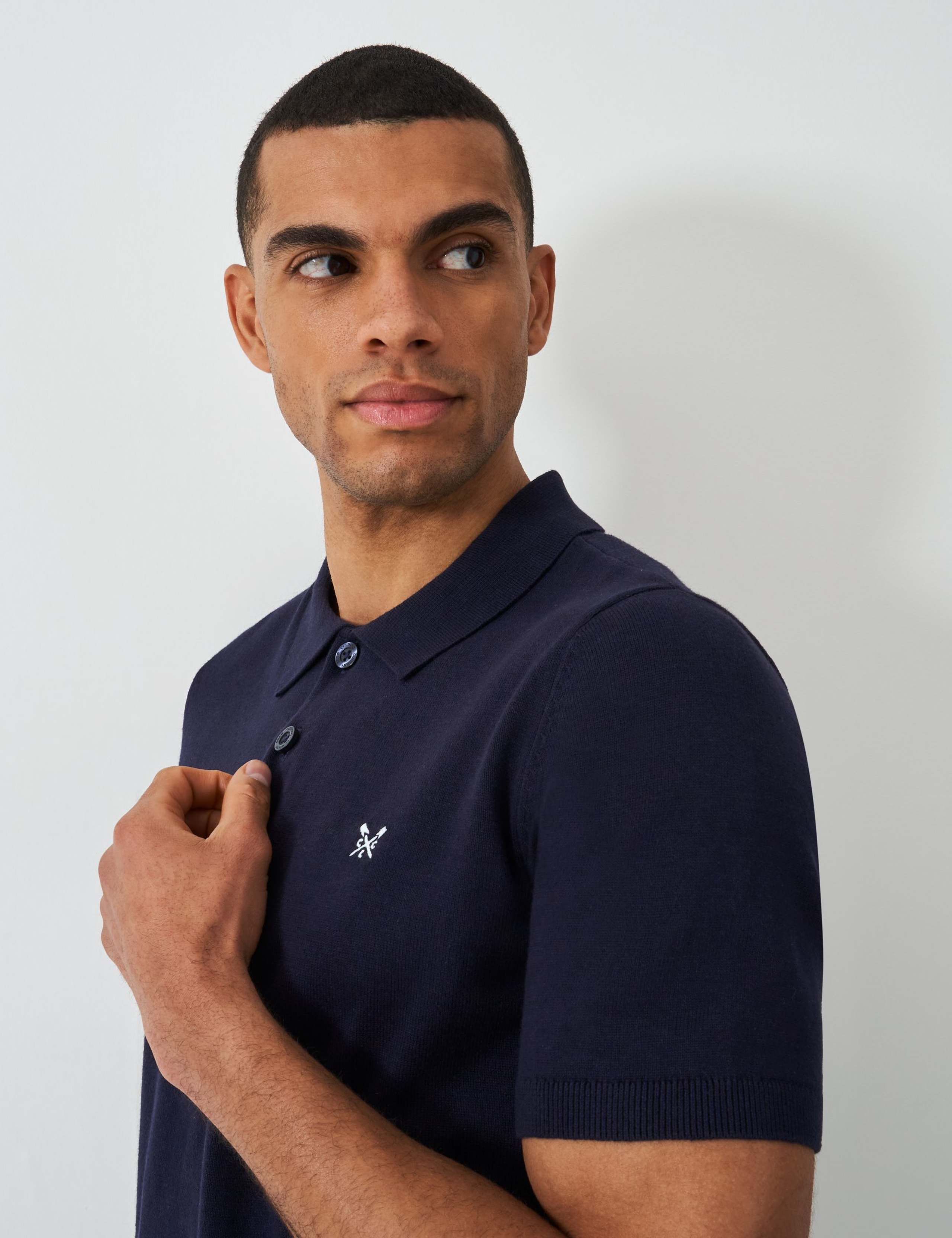 Pure Cotton Knitted Jersey Polo Shirt 5 of 5