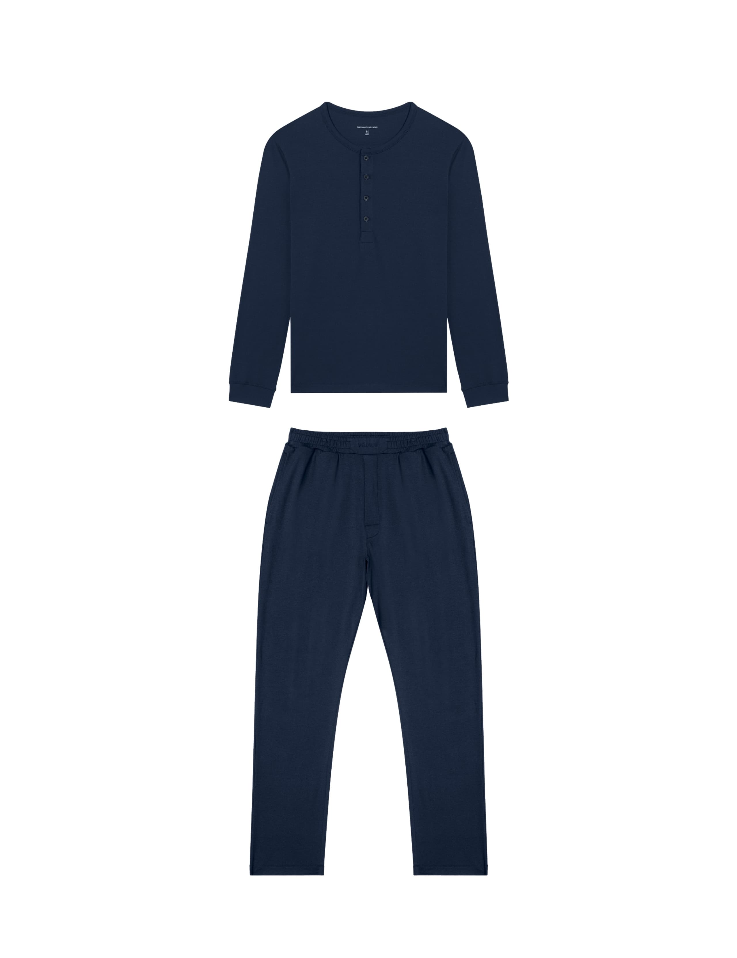 Premium Wellwear Long Sleeve Henley Pyjama Set 3 of 3