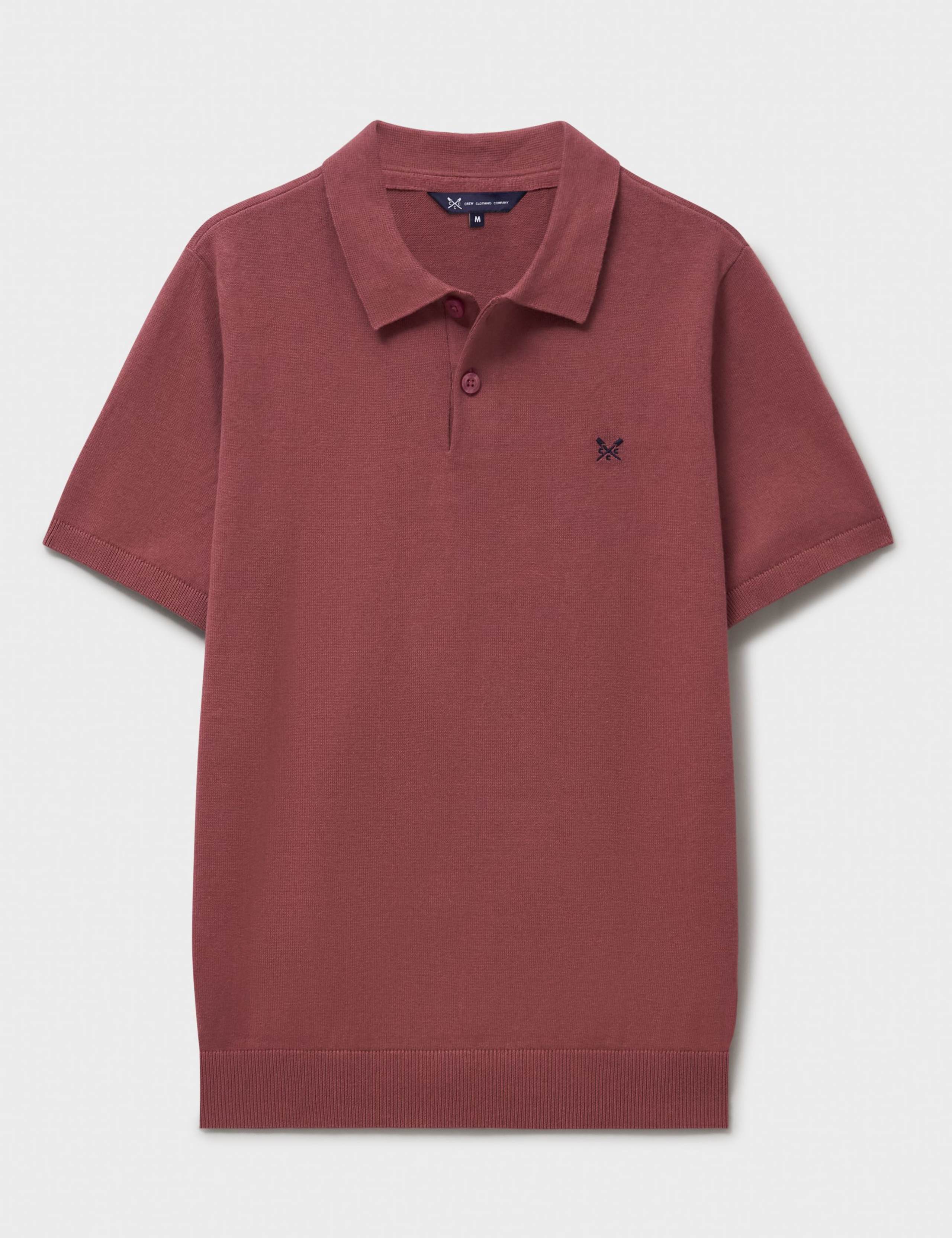 Pure Cotton Knitted Jersey Polo Shirt 2 of 5