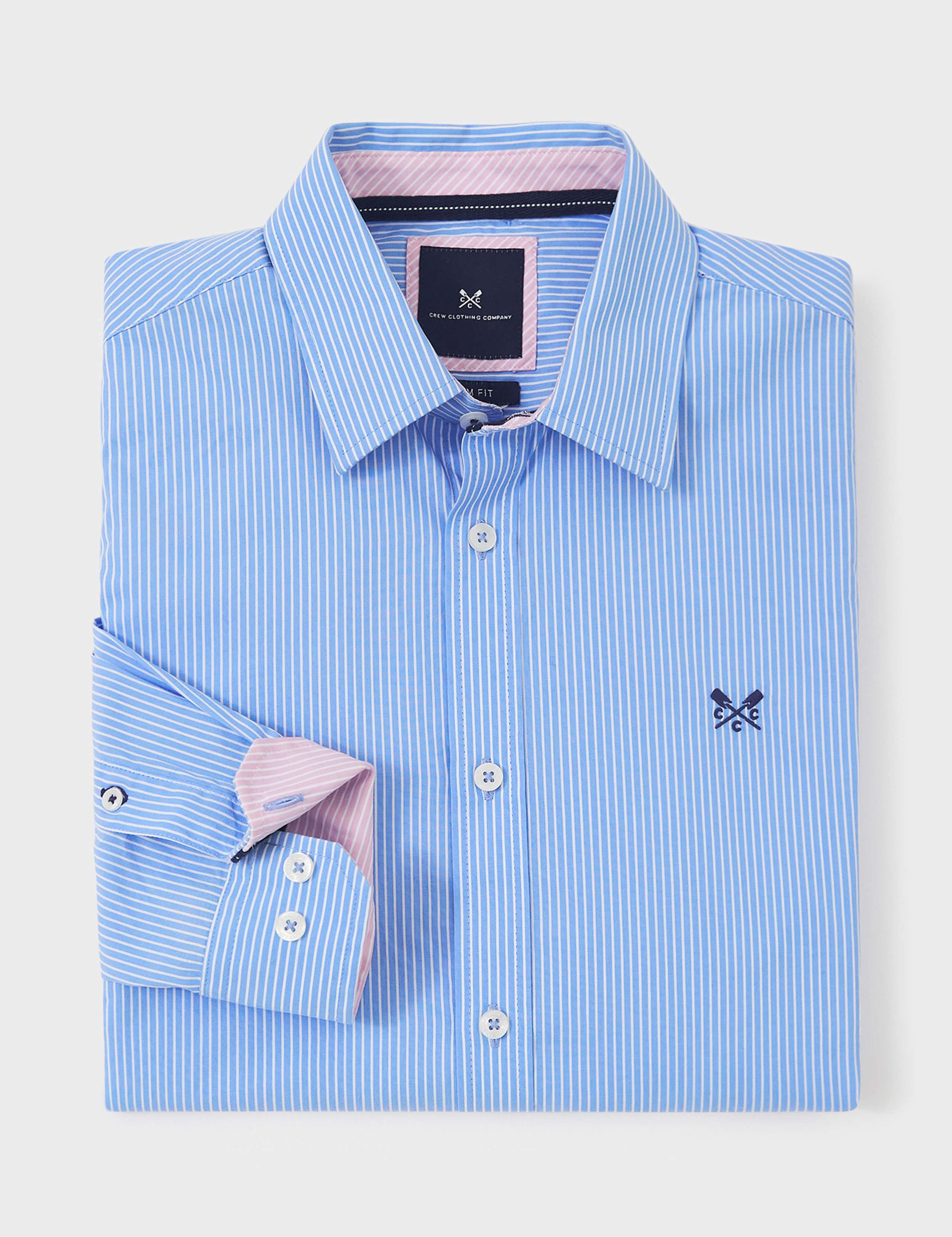 Slim Fit Pure Cotton Striped Poplin Shirt 2 of 4