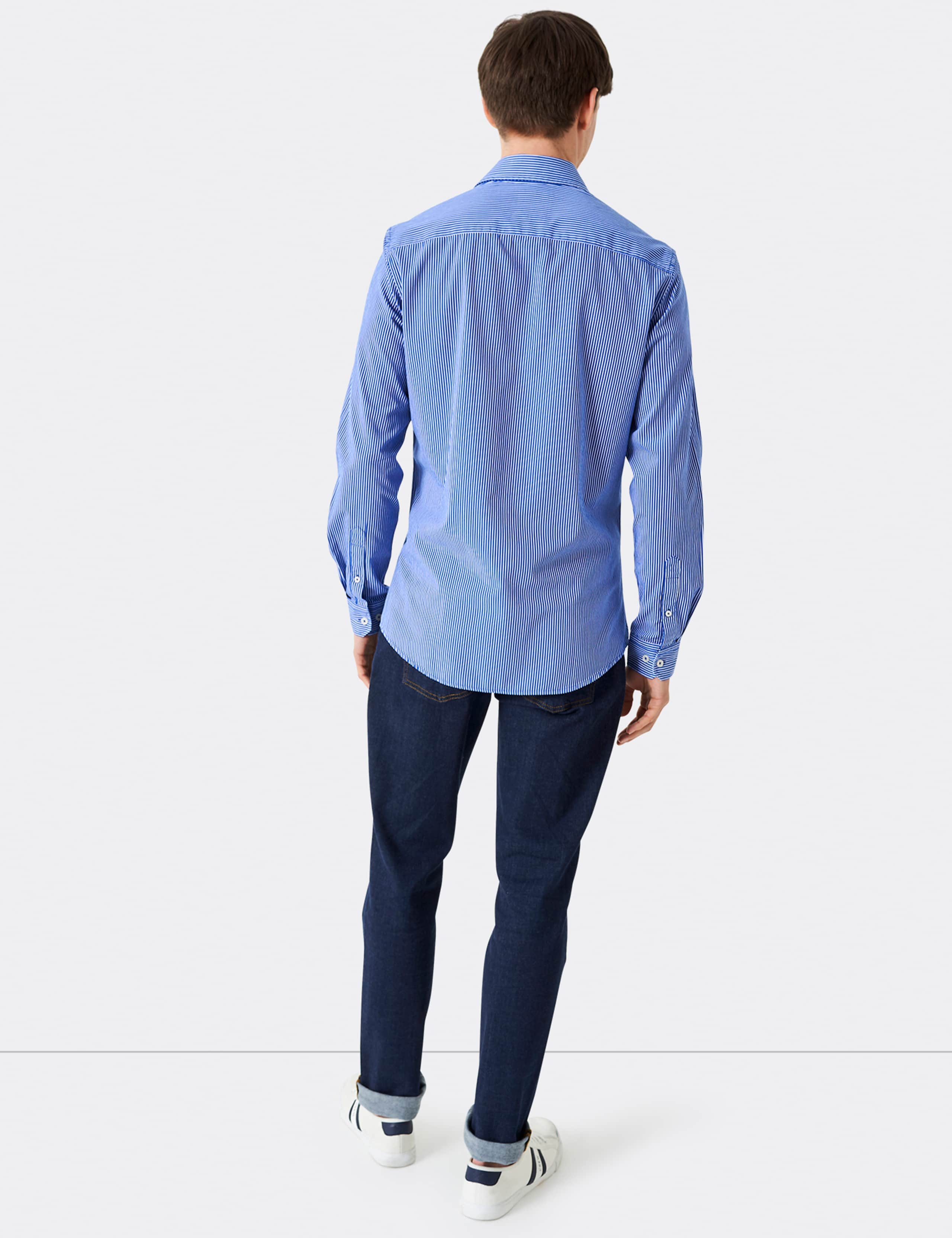Slim Fit Pure Cotton Striped Poplin Shirt 4 of 4