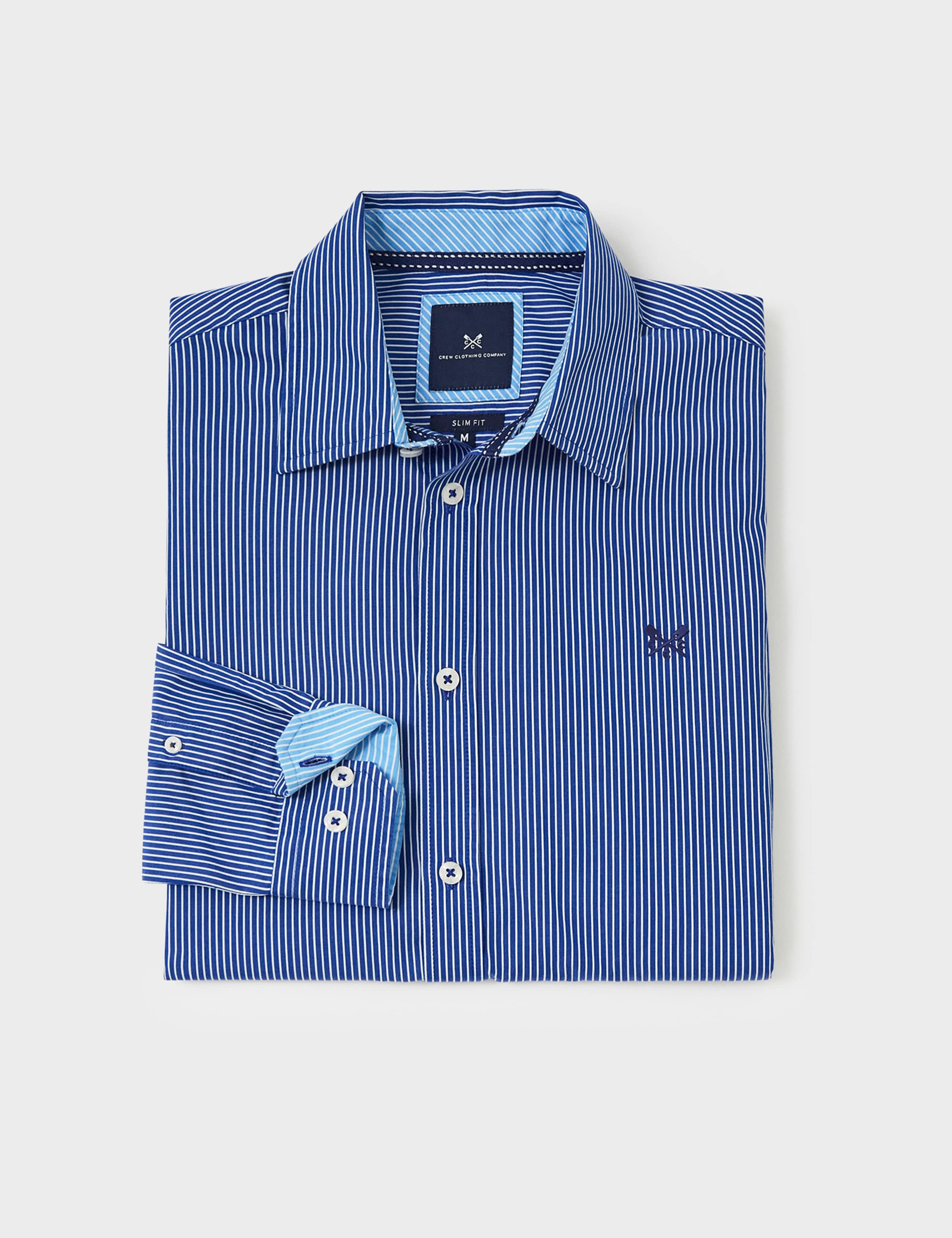 Slim Fit Pure Cotton Striped Poplin Shirt 2 of 4