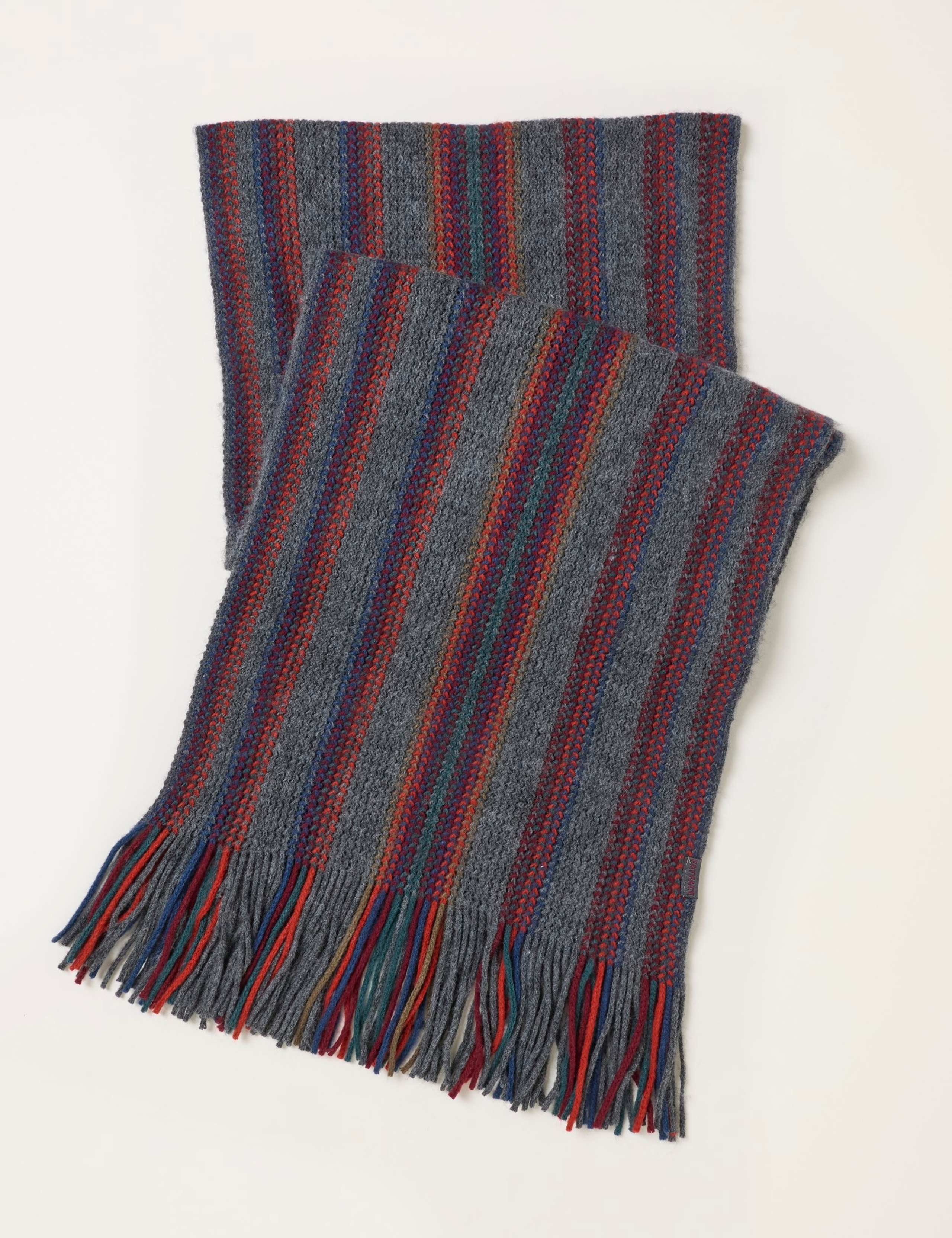 Vertical Stripe Knit Scarf 2 of 3