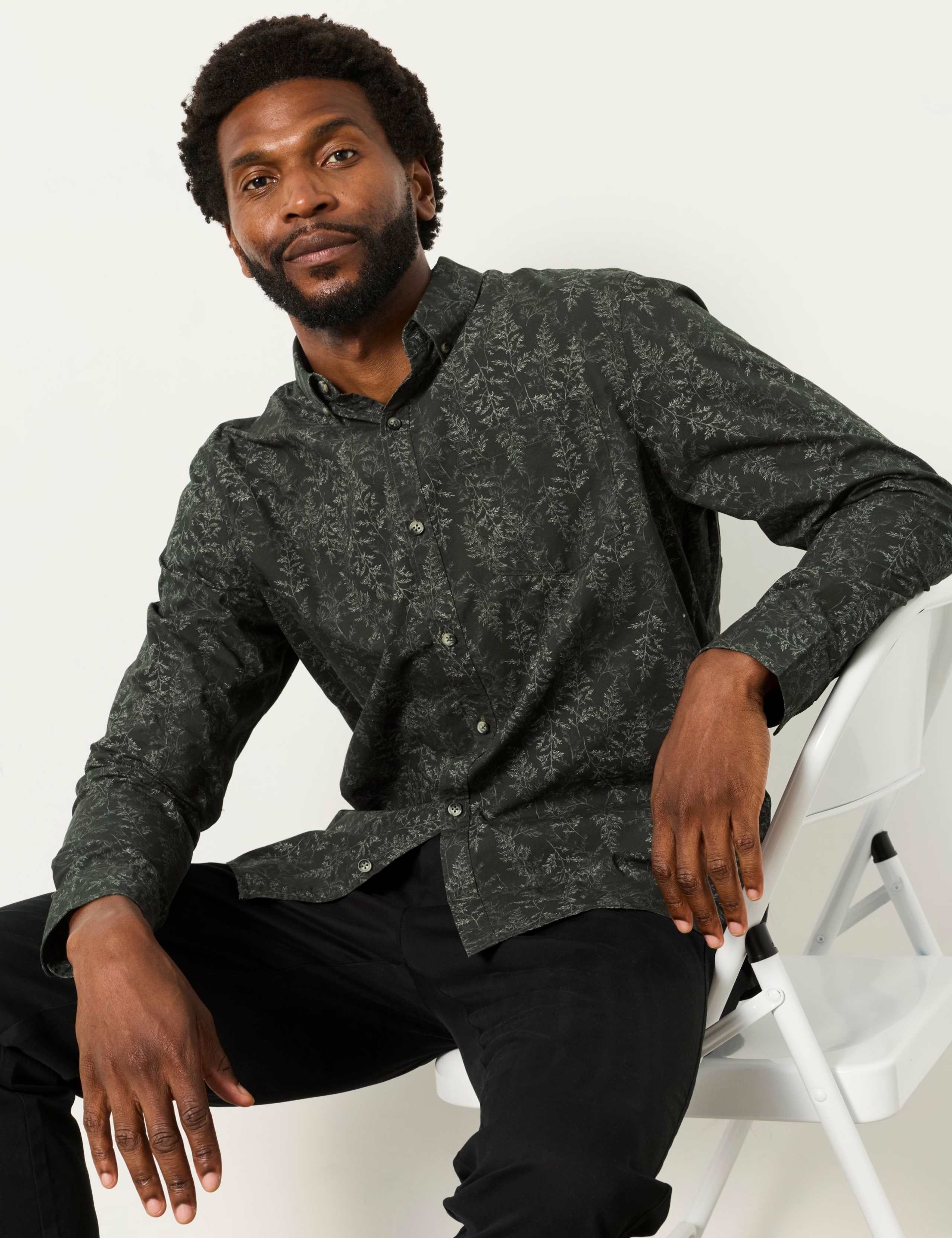 Regular Fit Pure Cotton Printed Shirt 4 of 5