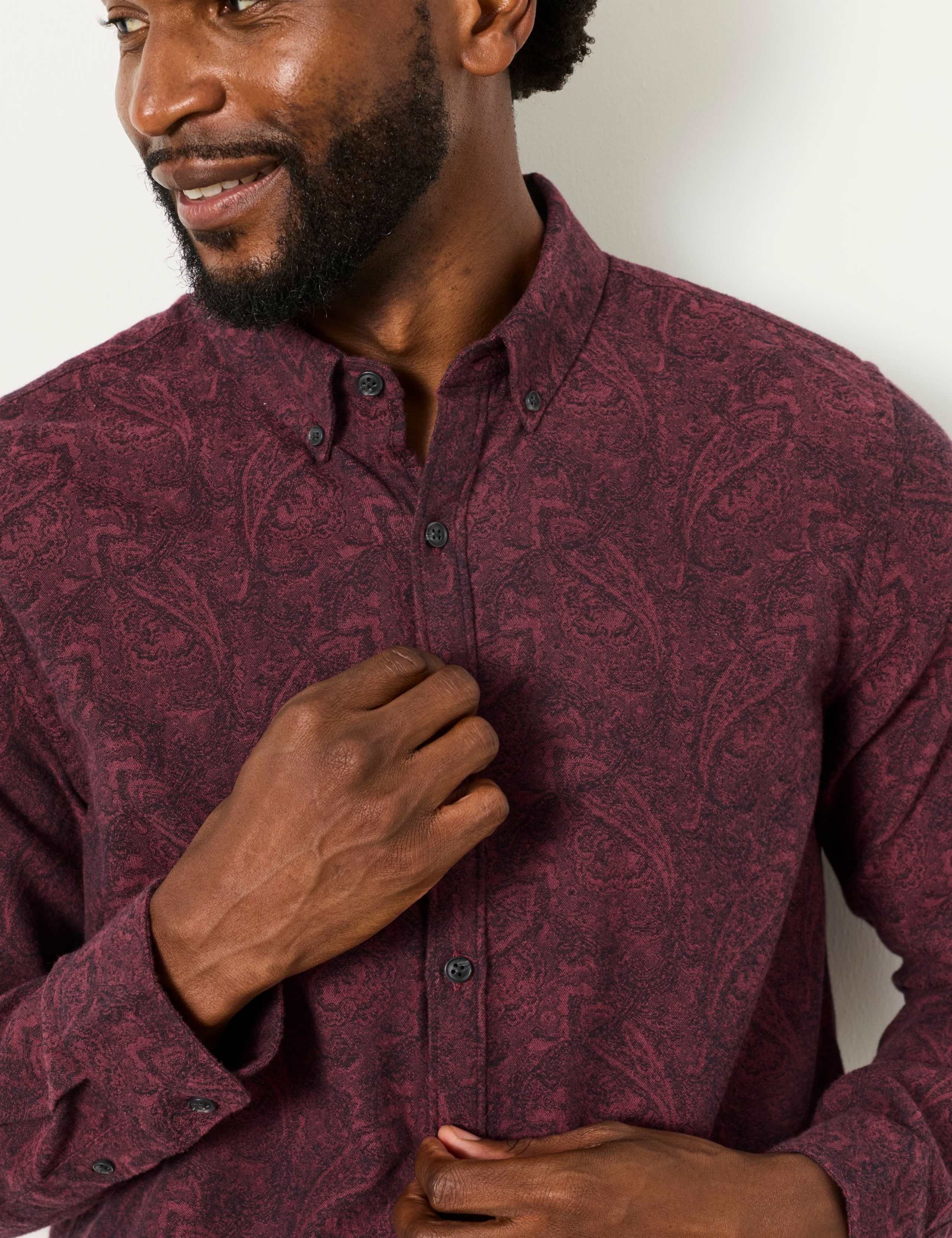Regular Fit Pure Cotton Jacquard Shirt 6 of 7