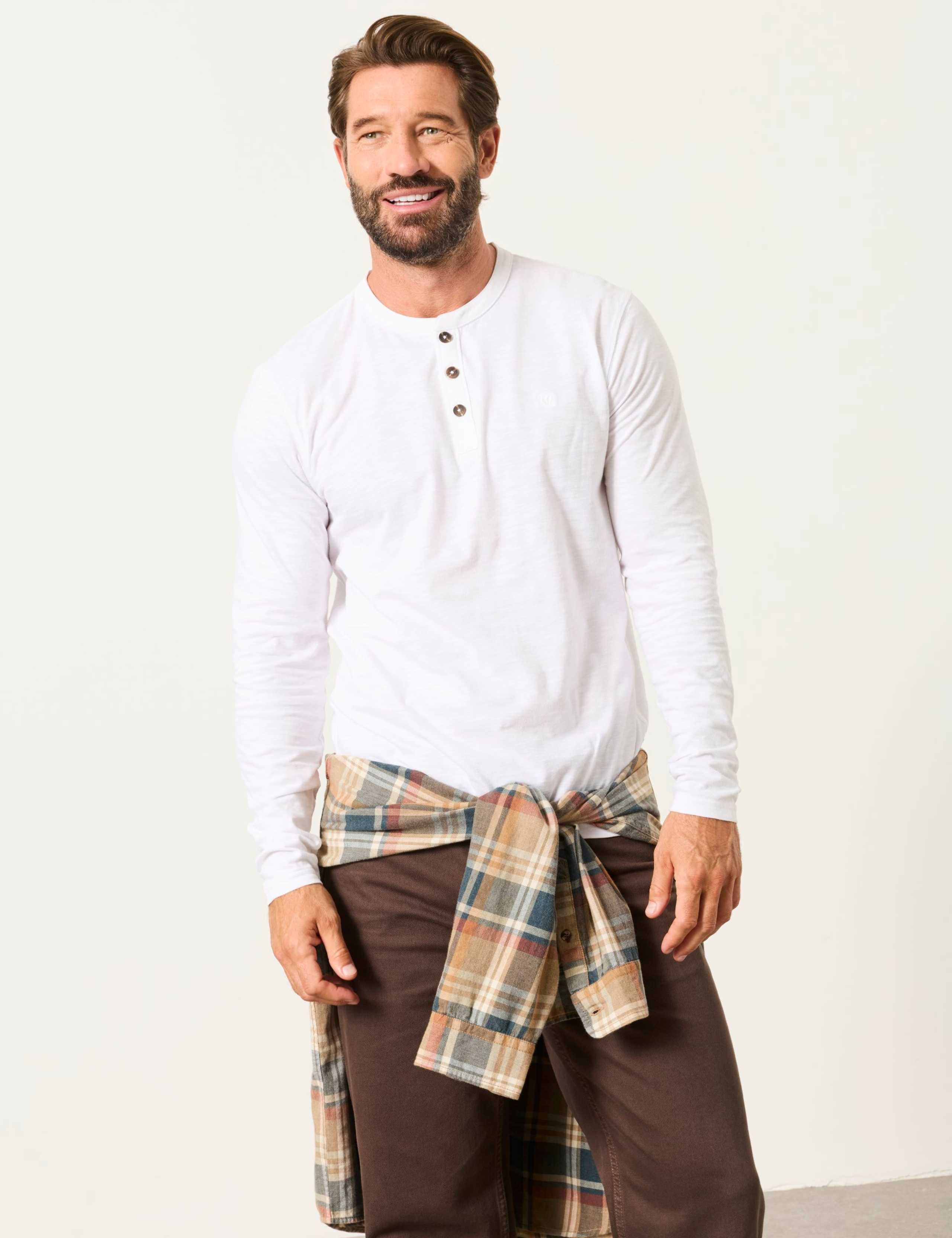 Pure Cotton Henley Top 1 of 6