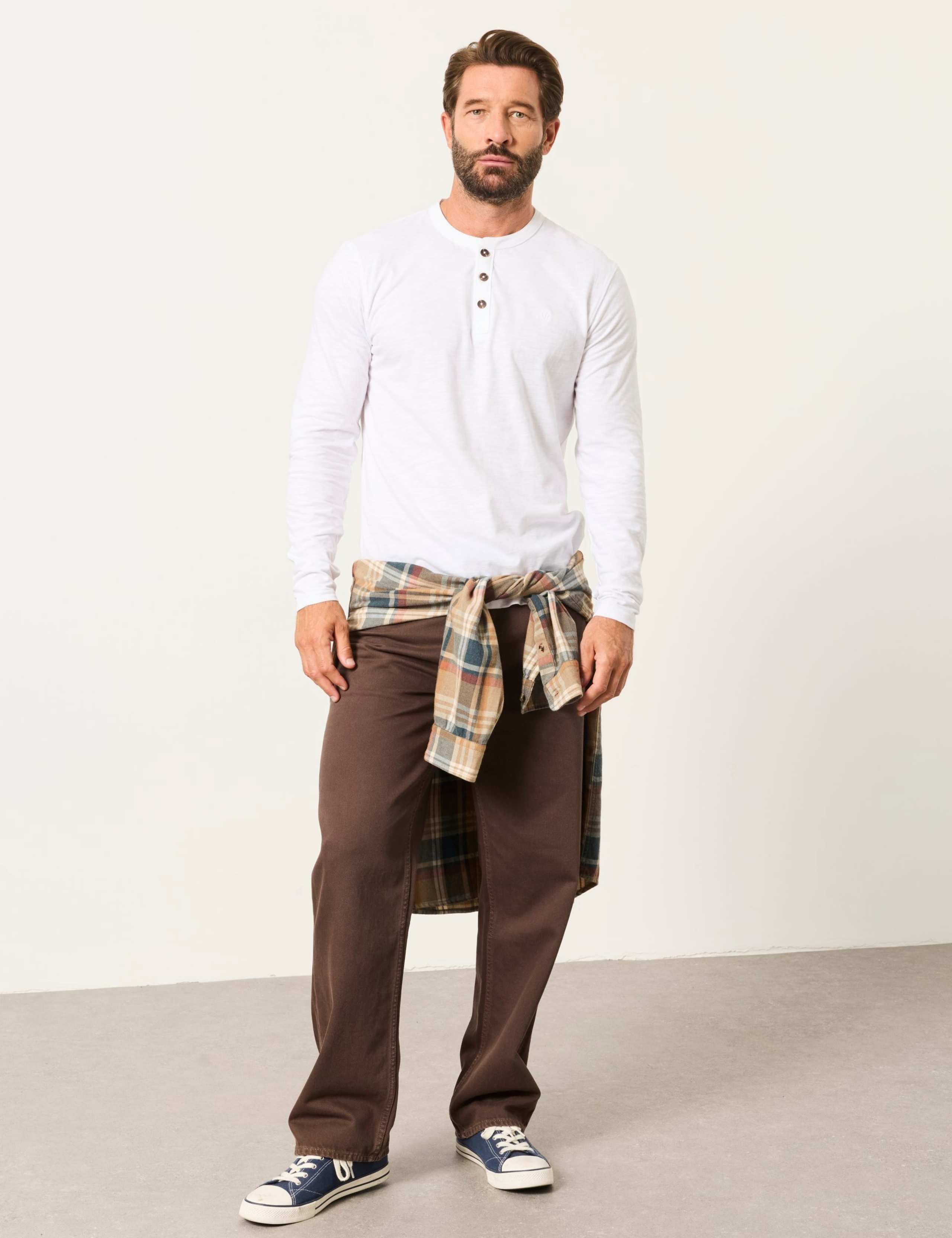 Pure Cotton Henley Top 4 of 6