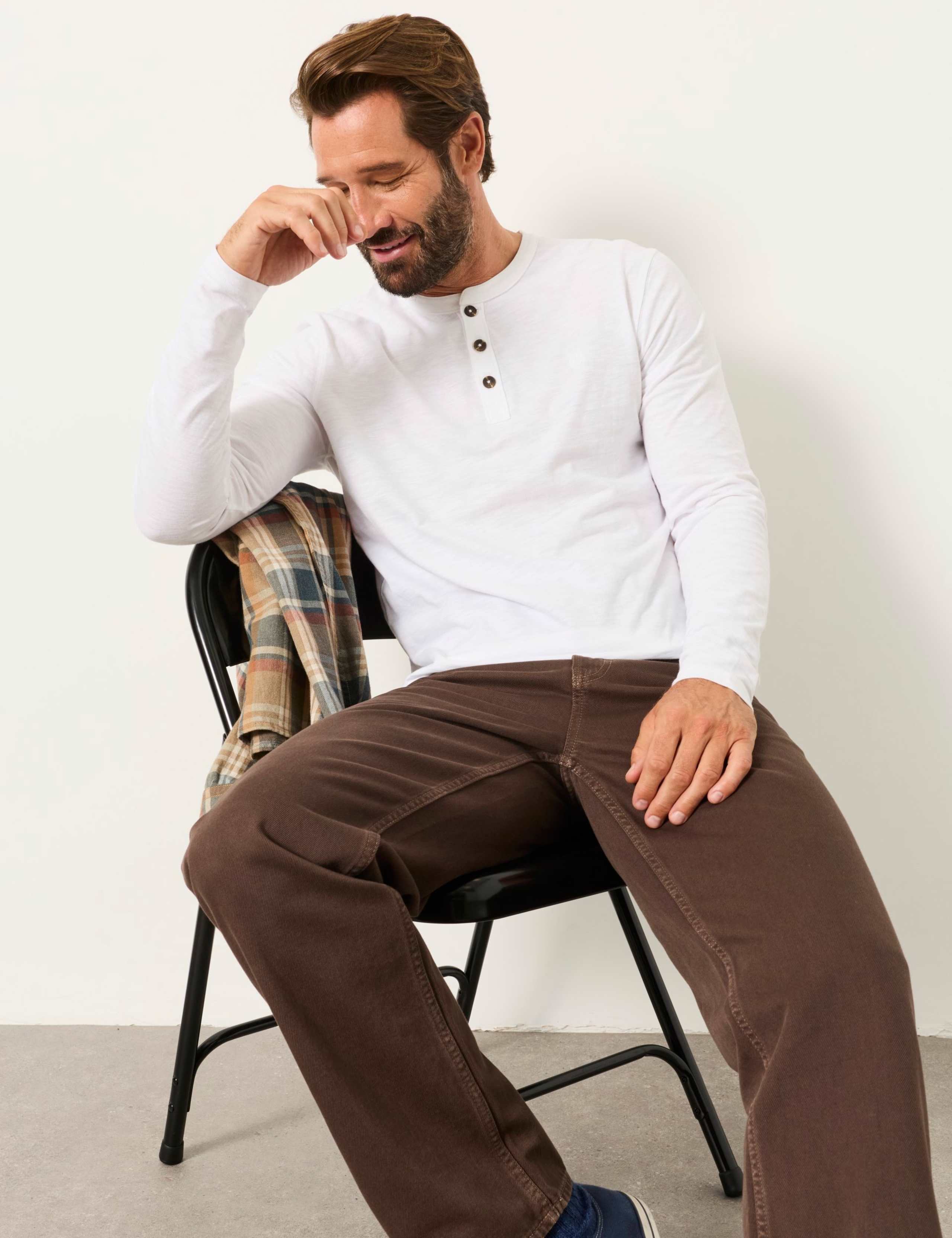 Pure Cotton Henley Top 5 of 6